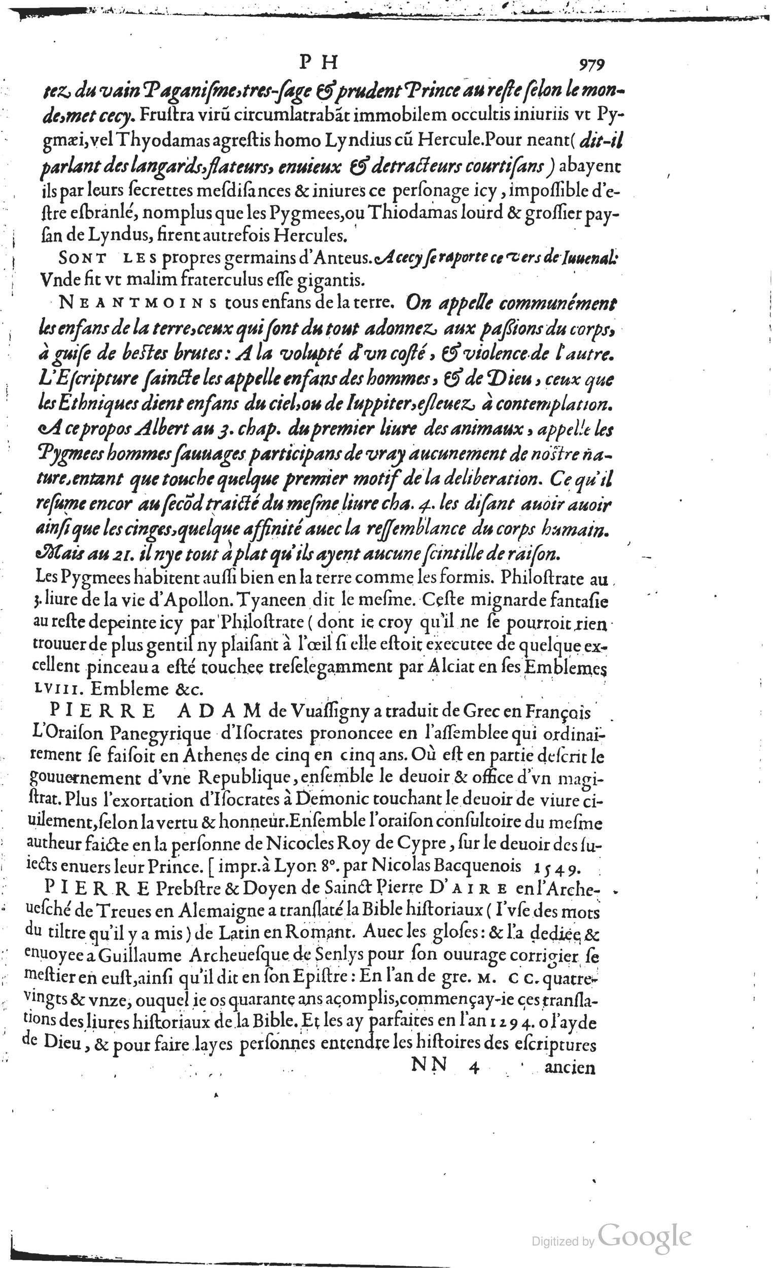 1585 - Barthélemy Honorat - Bibliothèques françaises - BSB Munich
