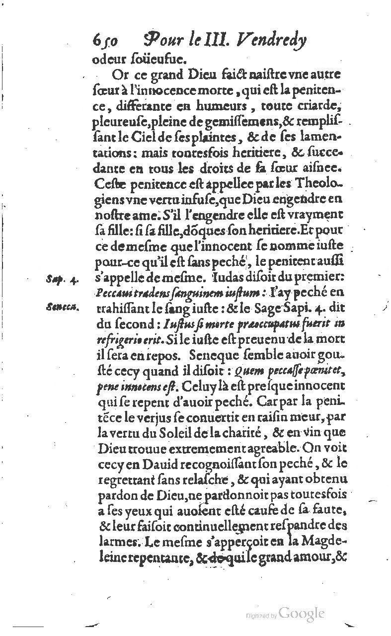1607 - Nicolas Du Fossé - Trésor quadragésimal - T 01 - BM Lyon