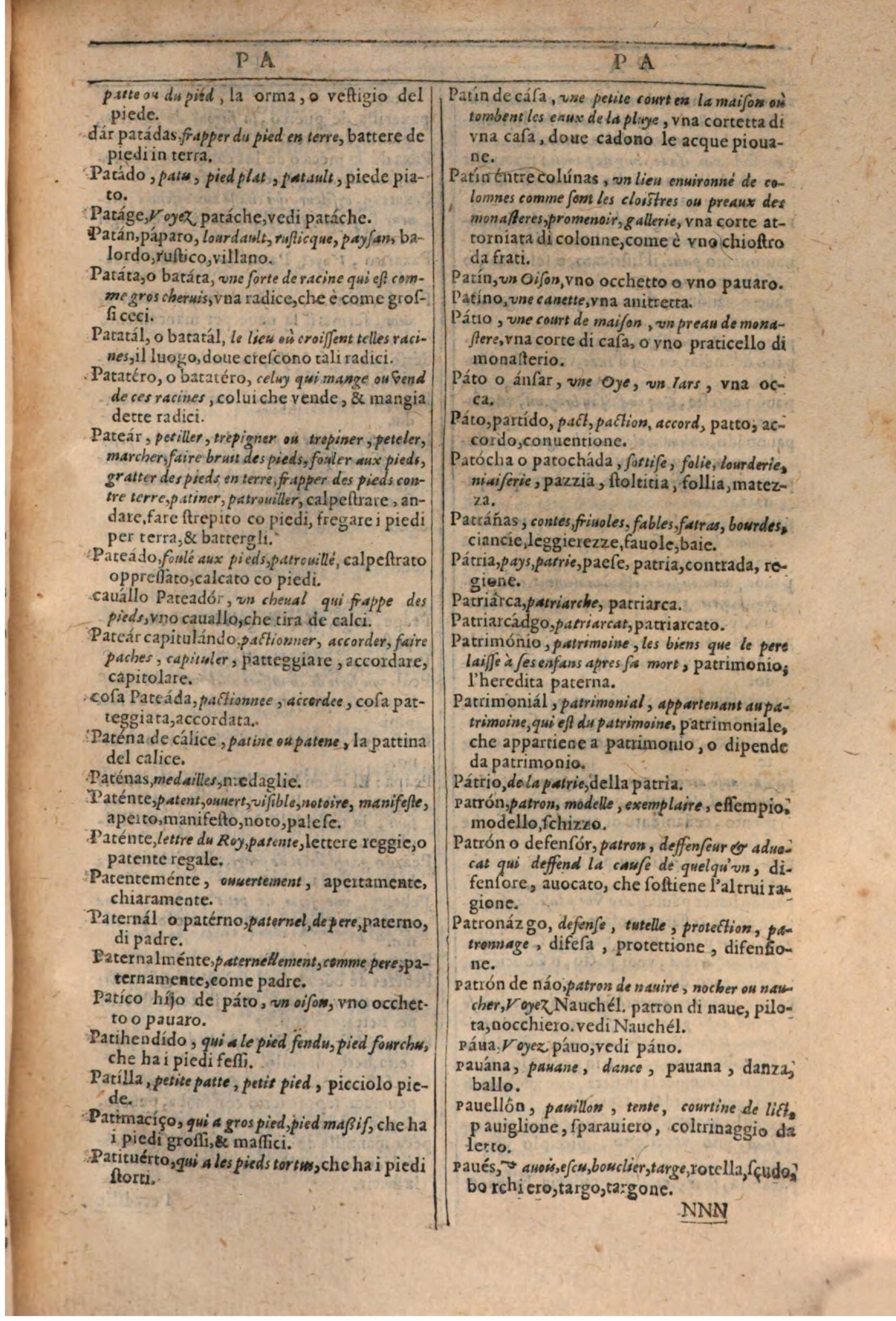 1609 - Philippe Albert et Alexandre Pernet - Trésor des trois langues française, italienne et espagnole (Première partie) - BSB Munich