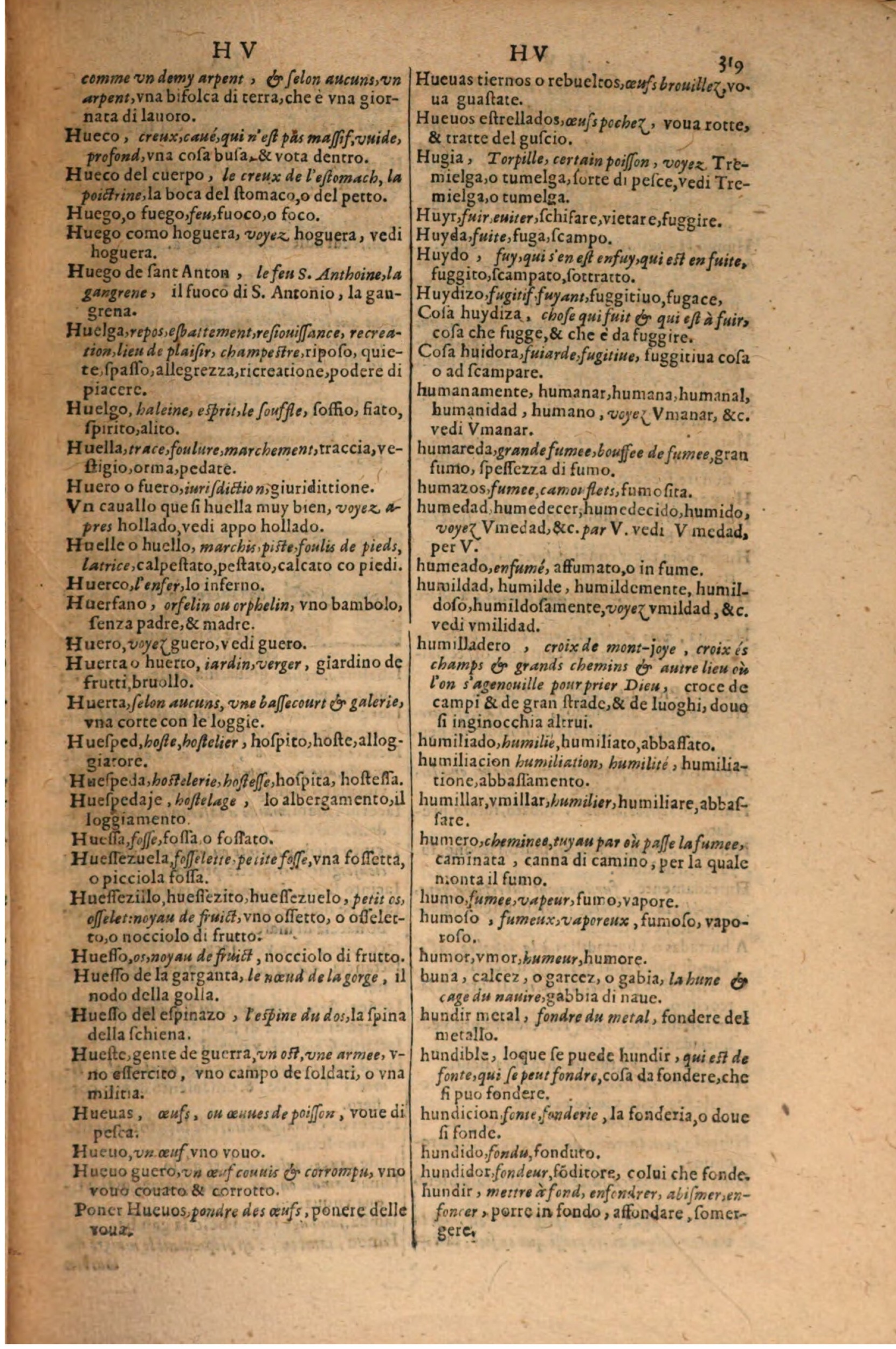 1606 - Samuel Crespin - Thresor des trois langues, francoise, italiene et espagnolle - BSB Munich