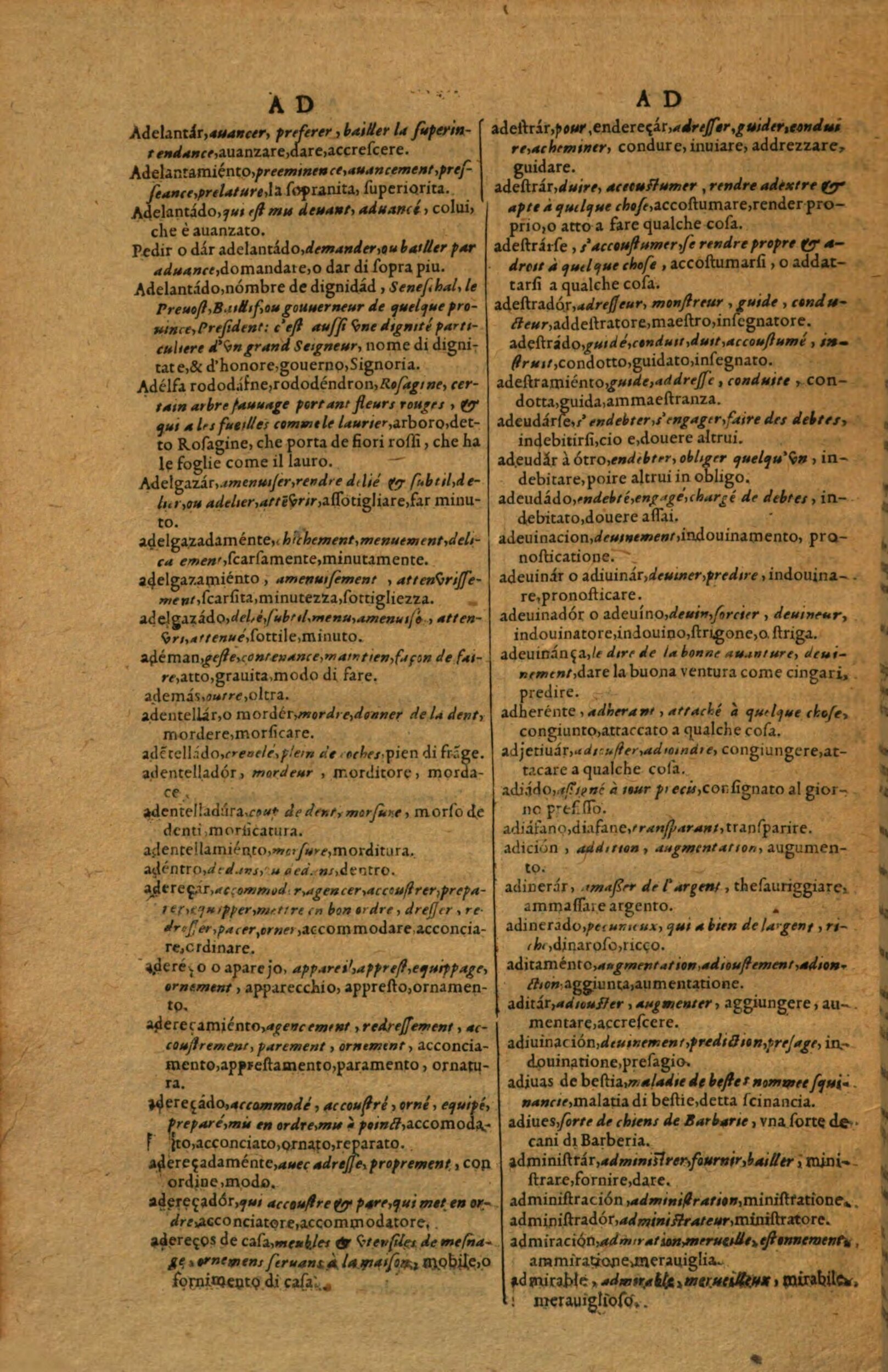 1617 - Samuel Crespin - Trésor des trois langues espagnole, française et italienne (Première partie) - Regensburg