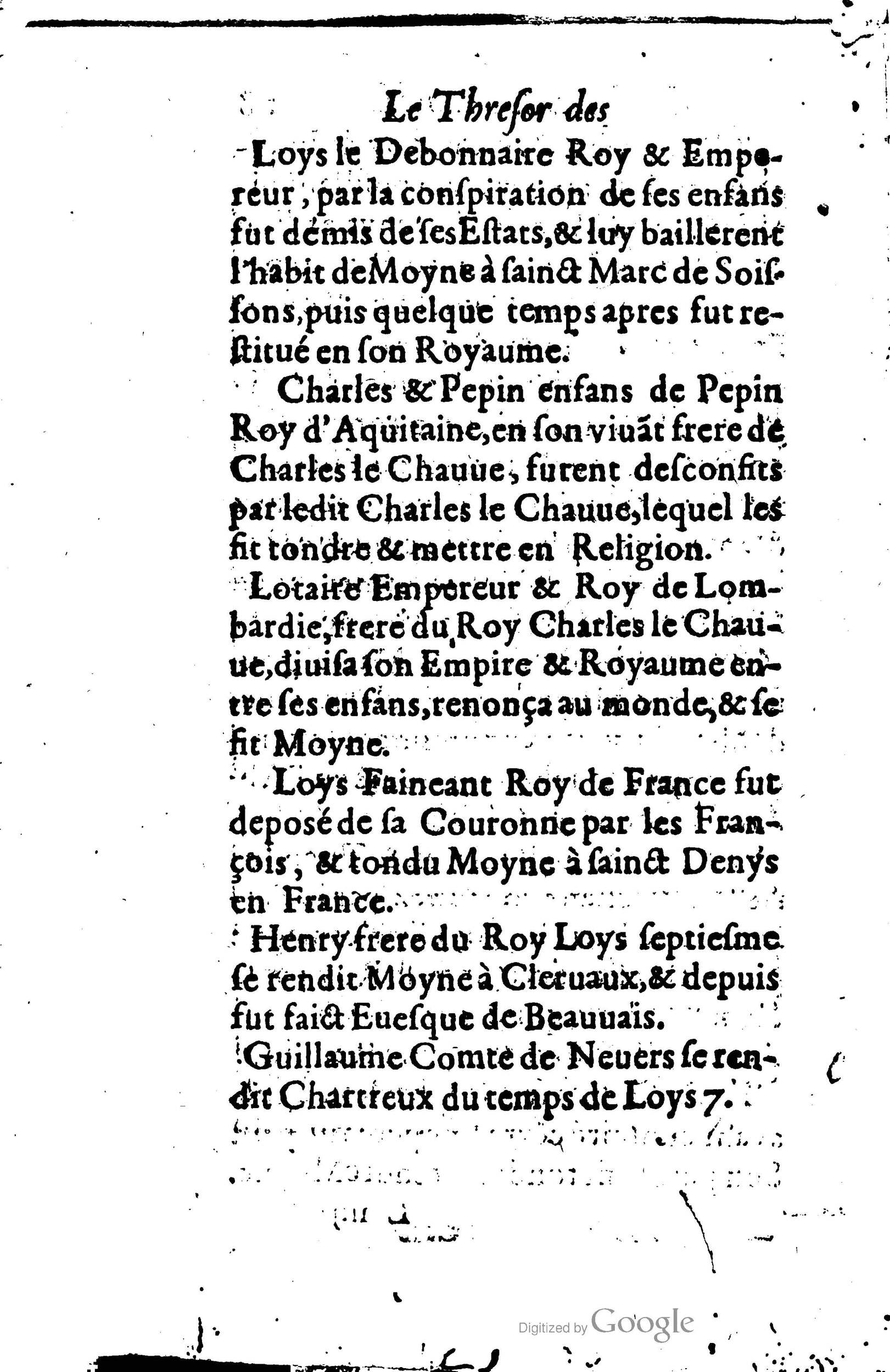 1619 - Jean Corrozet - Trésor des histoires de France - BSB Munich