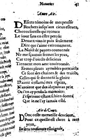 1623 - Jacques Cailloüé - Trésor ou recueil des chansons amoureuses - British Library