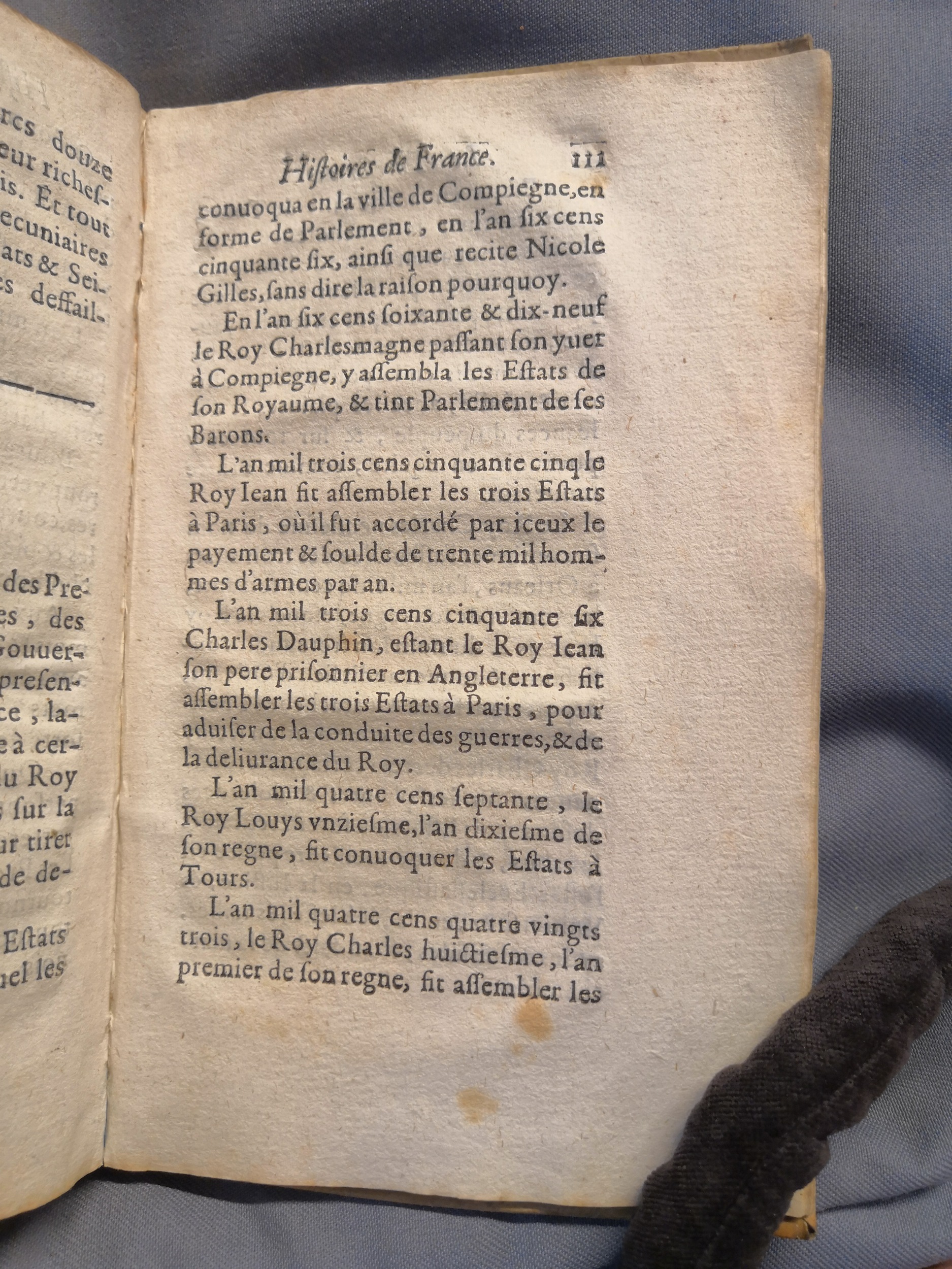 1614 - Jean Corrozet - Trésor des histoires de France - Amsterdam