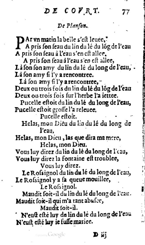 1606 - Théodore Reinsart - Trésor des chansons amoureuses recueillies des plus excellents airs de cour - Livre I - NK ČR Prague 1606 - Théodore Reinsart - Trésor des chansons amoureuses recueillies des plus excellents airs de cour - Livre I - NK ČR Prague