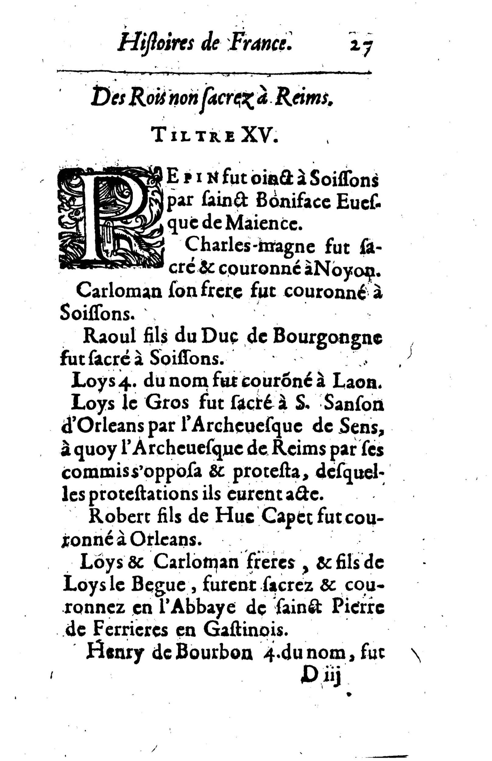 1617 - Jean Corrozet - Trésor des histoires de France - BM Lyon