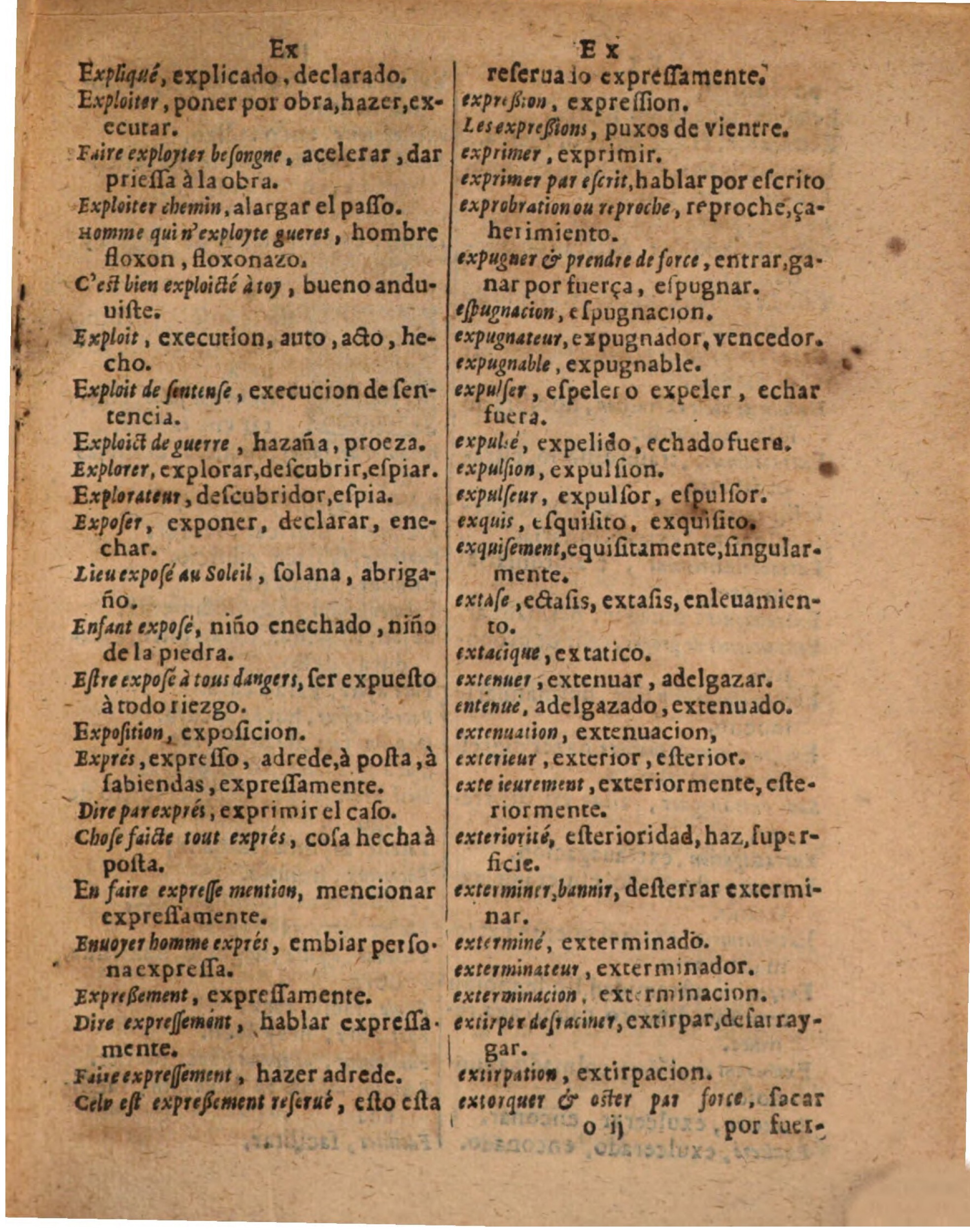 1624 - Hubert Antoine - Trésor des deux langues espagnole et française (Seconde partie) - BSB Munich