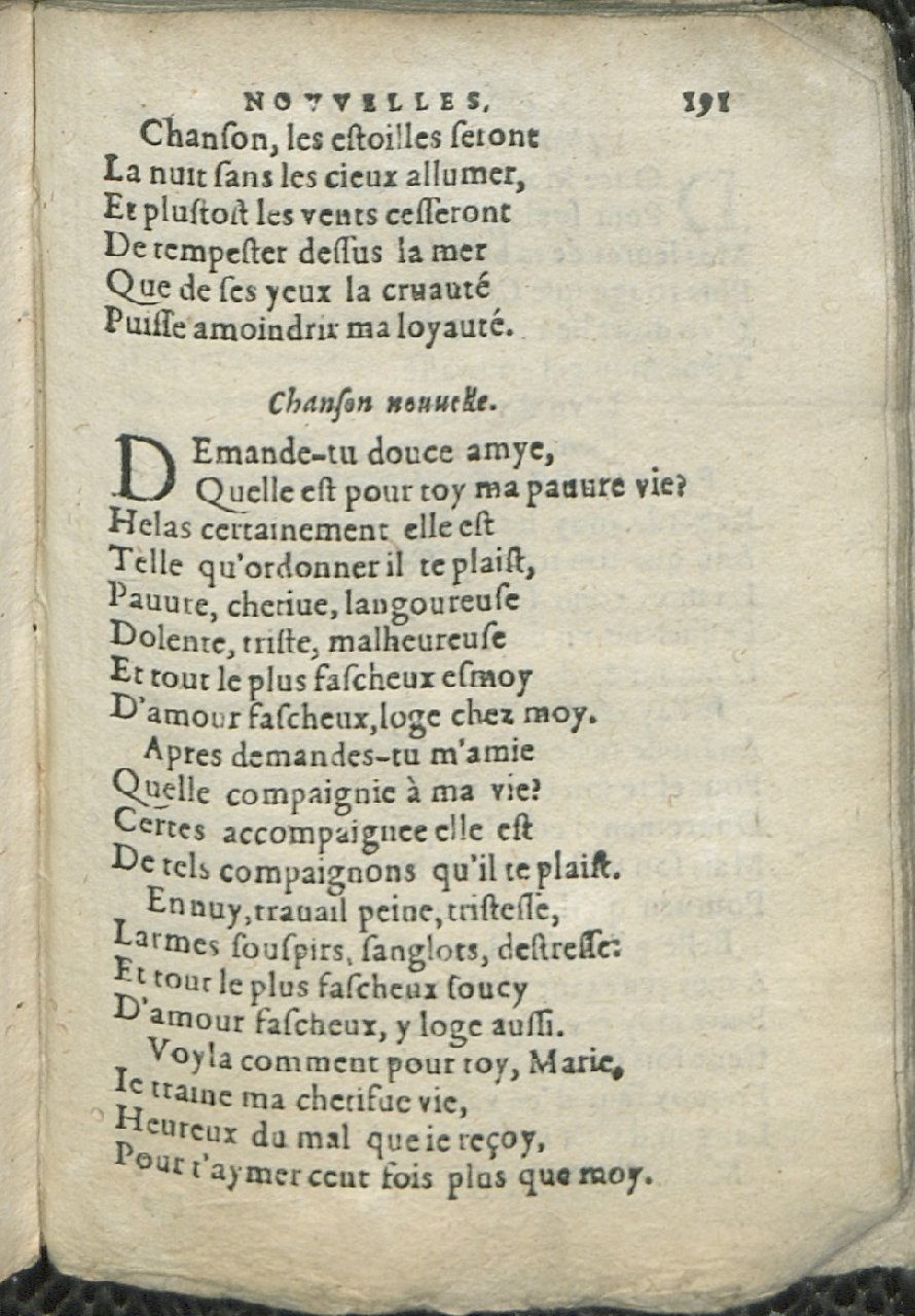 1575 - Pierre Brenouzet - Trésor de tous les recueils de chansons, tant amoureuses, rustiques, que musicales - Det KLG Copenhague