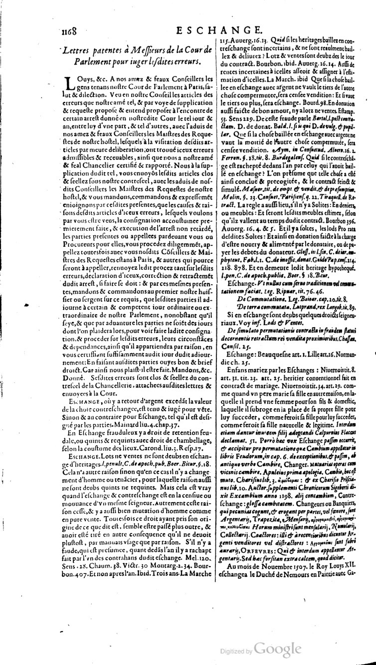 1629 - Veuve Nicolas Buon - Trésor du droit français (29620 T. 1) - BM Lyon