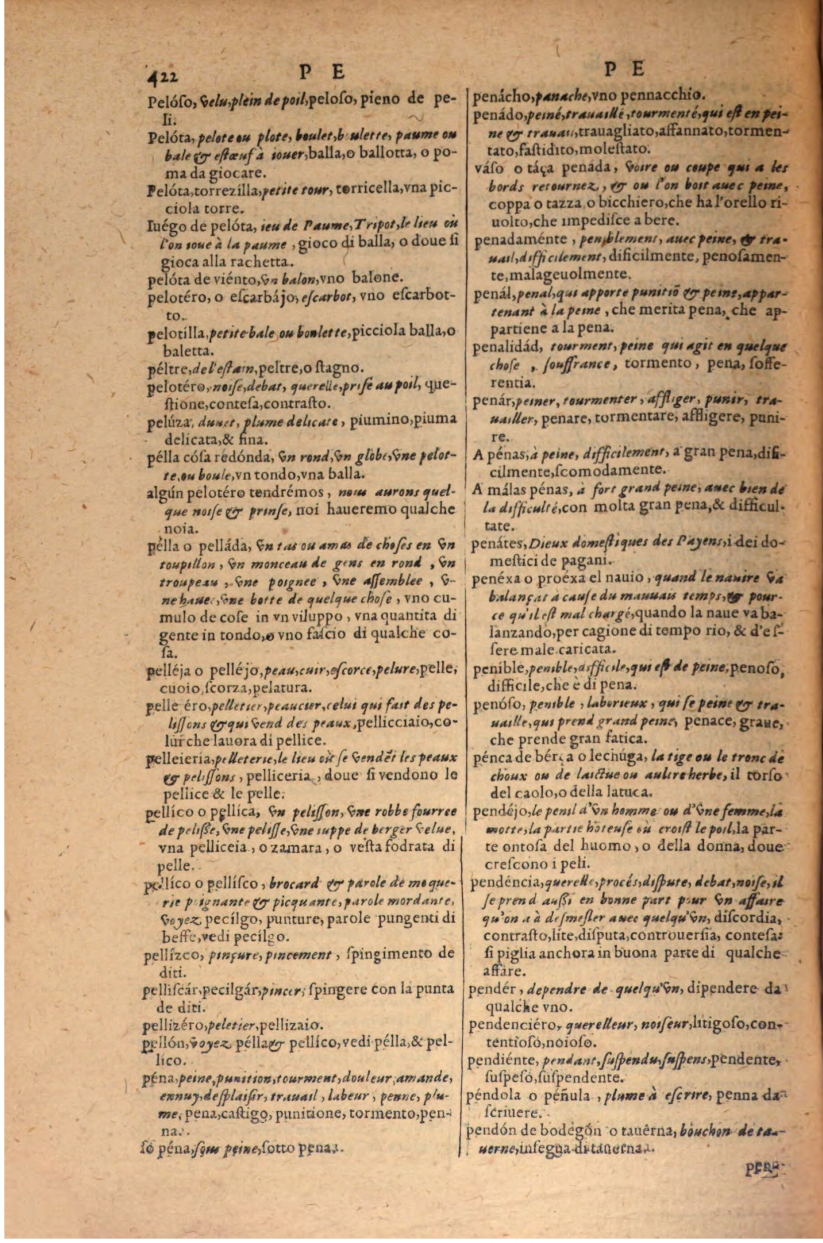 1606 - Samuel Crespin - Thresor des trois langues, francoise, italiene et espagnolle - BSB Munich