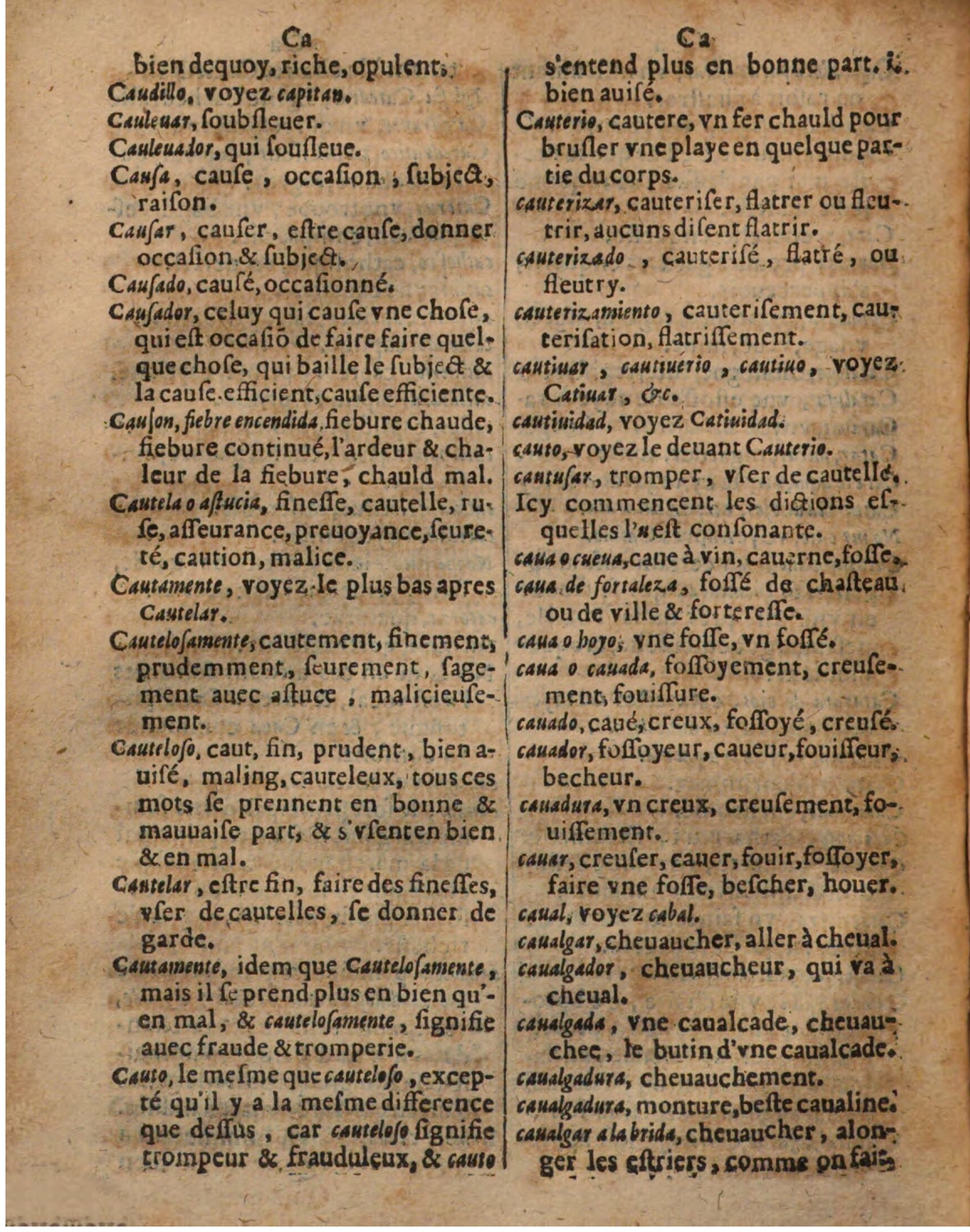 1625 - Hubert Antoine - Trésor des deux langues espagnole et française - Augsbourg
