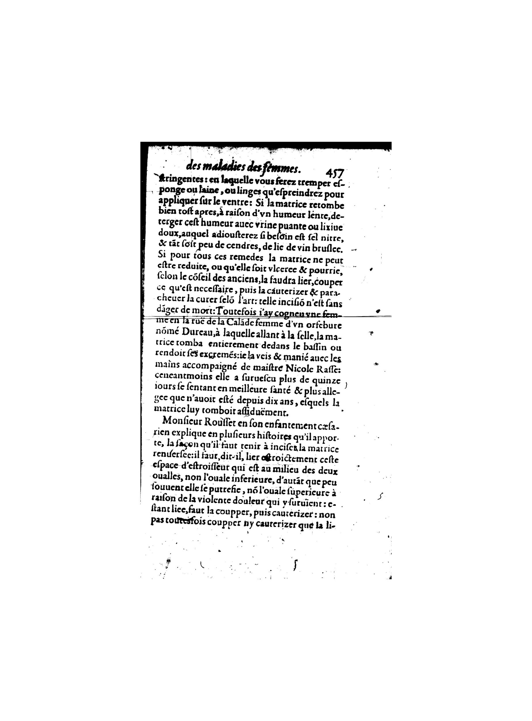 1587 - Jacques du Puis - Trésor des remèdes secrets pour les maladies des femmes - BnF