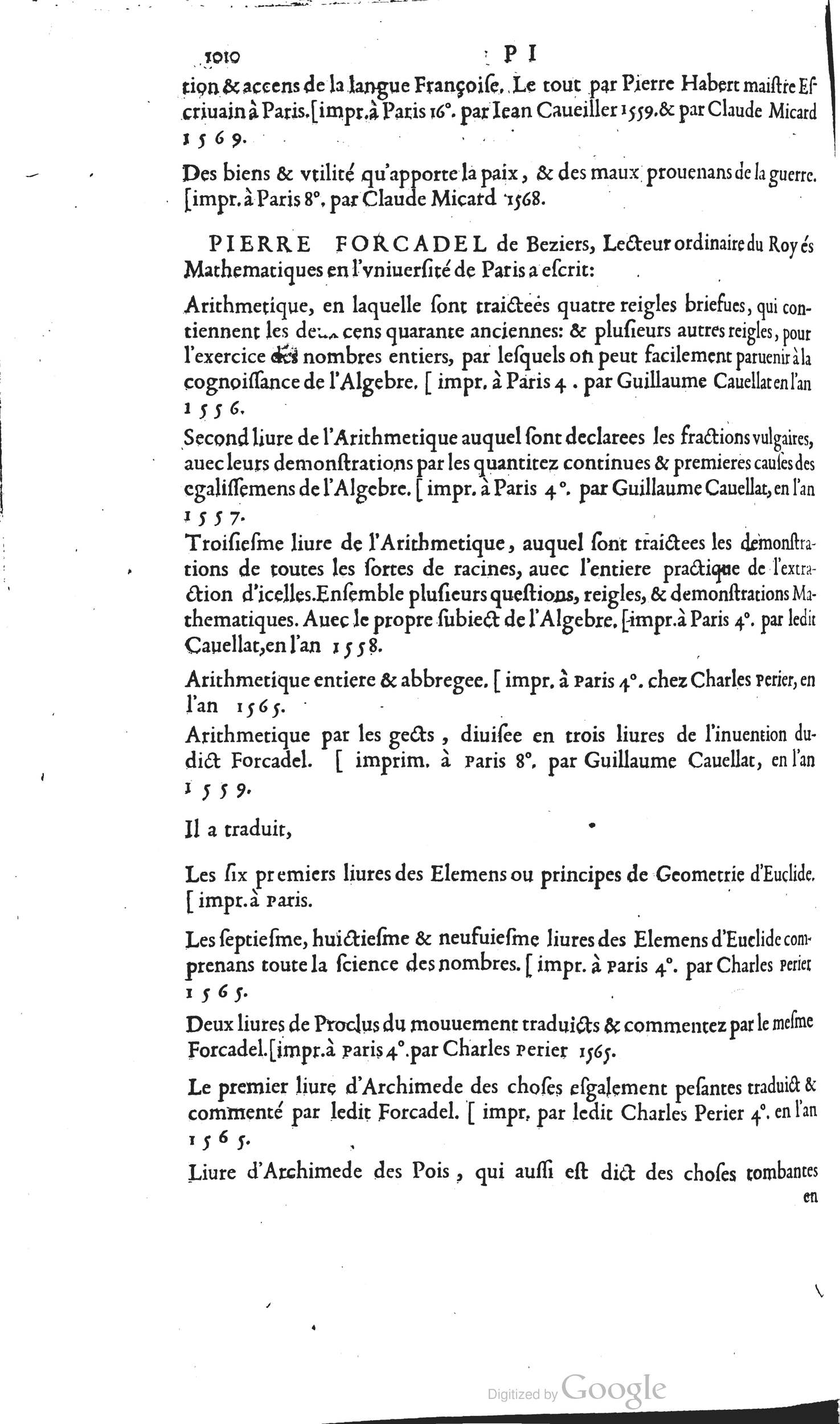 1585 - Barthélemy Honorat - Bibliothèques françaises - BSB Munich