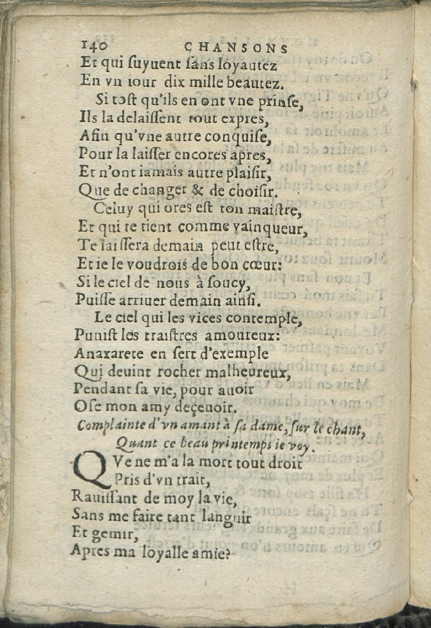 1575 - Pierre Brenouzet - Trésor de tous les recueils de chansons, tant amoureuses, rustiques, que musicales - Det KLG Copenhague