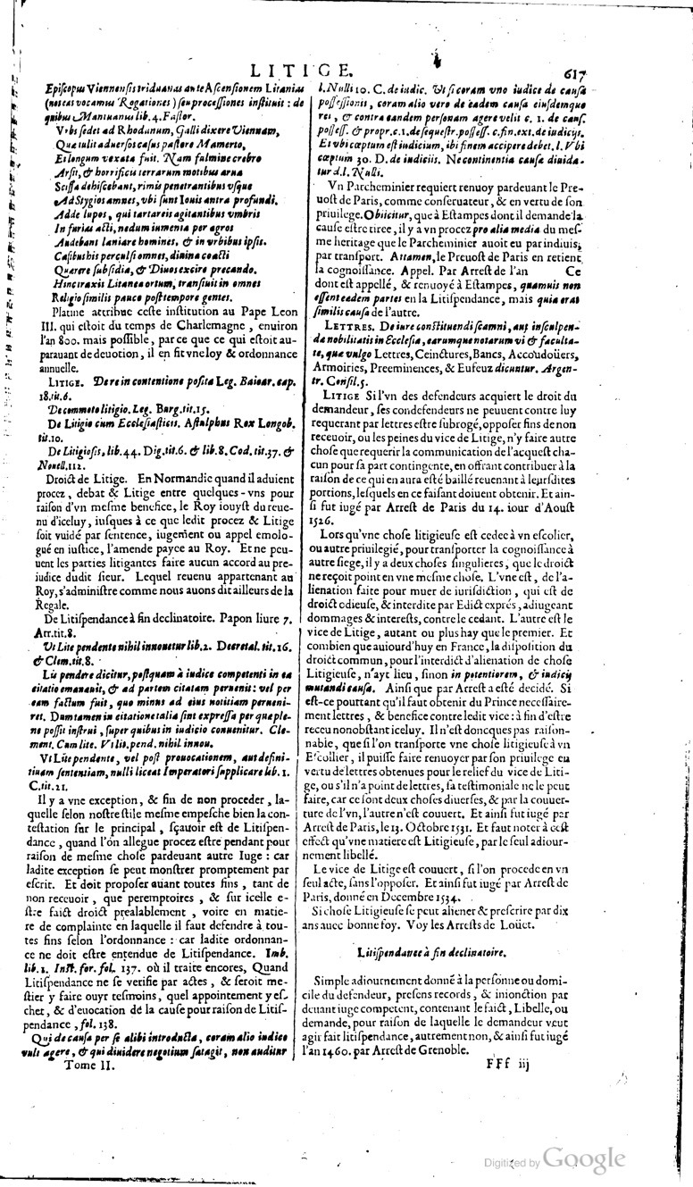 1629 - Veuve Nicolas Buon - Trésor du droit français (29620 T. 2) - BM Lyon