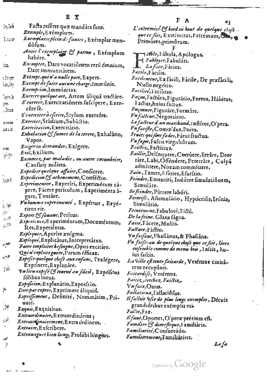 1564 - Henri Hylaire et Louis Cloquemin - Trésor des mots et traits français - BSB Munich
