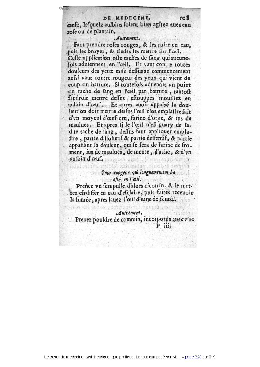 1560 - Pierre et Jan Moine - Trésor de médecine - Université Paris Cité
