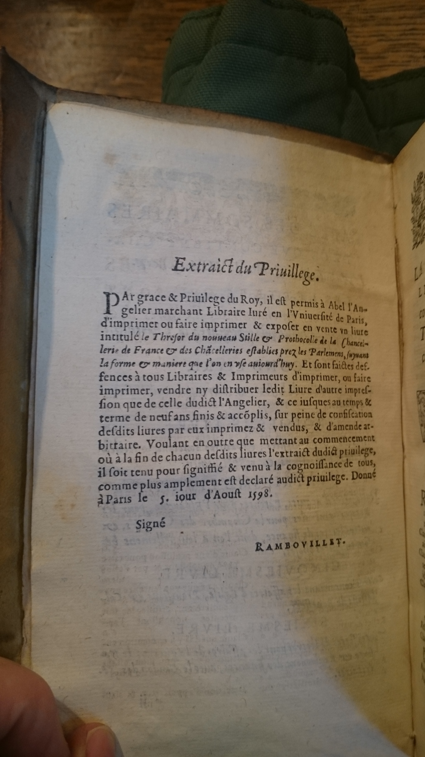 1599 - Abel Langelier - Trésor du nouveau style et protocole de chancellerie - BnF
