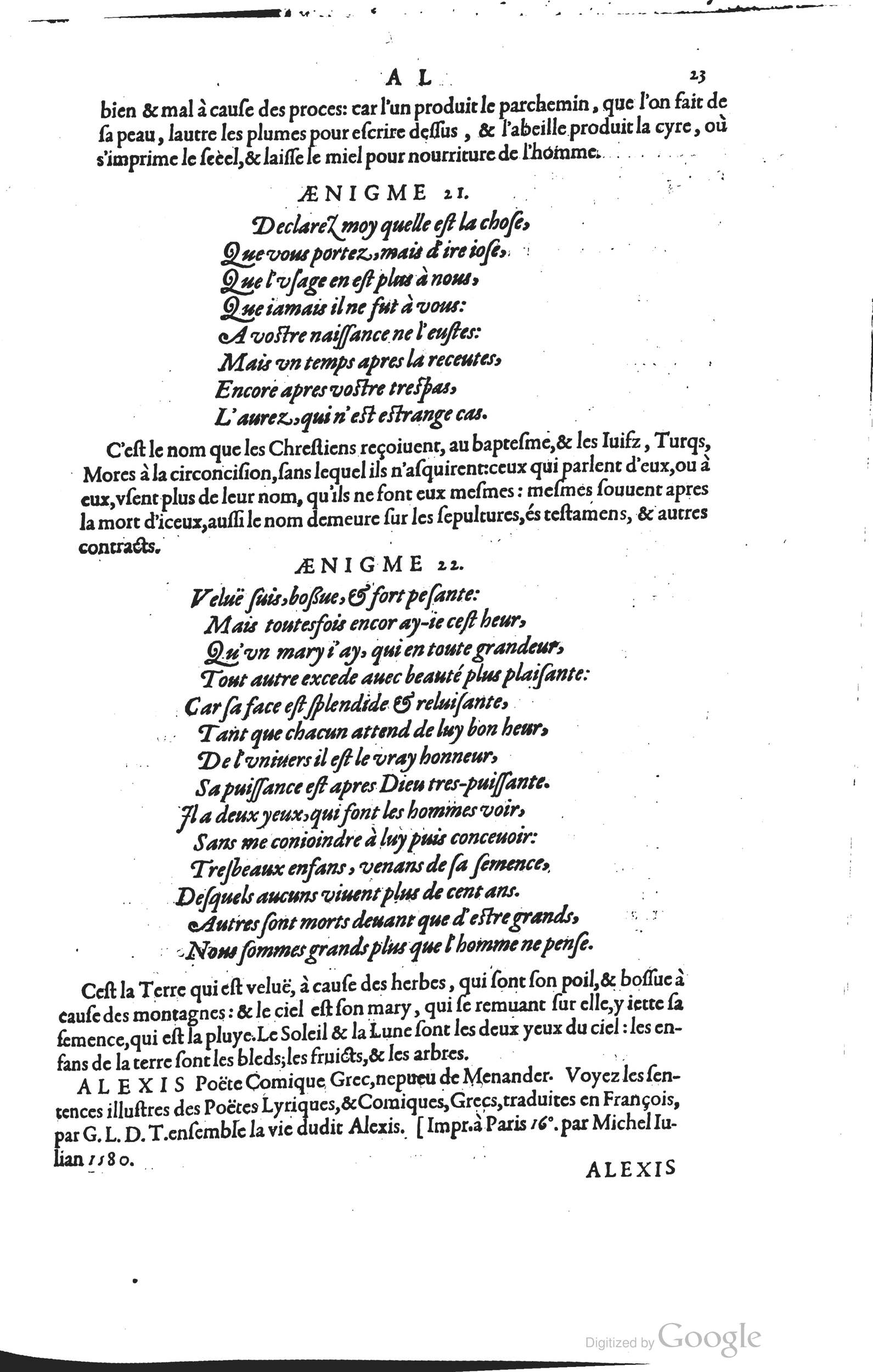1585 - Barthélemy Honorat - Bibliothèques françaises - BSB Munich