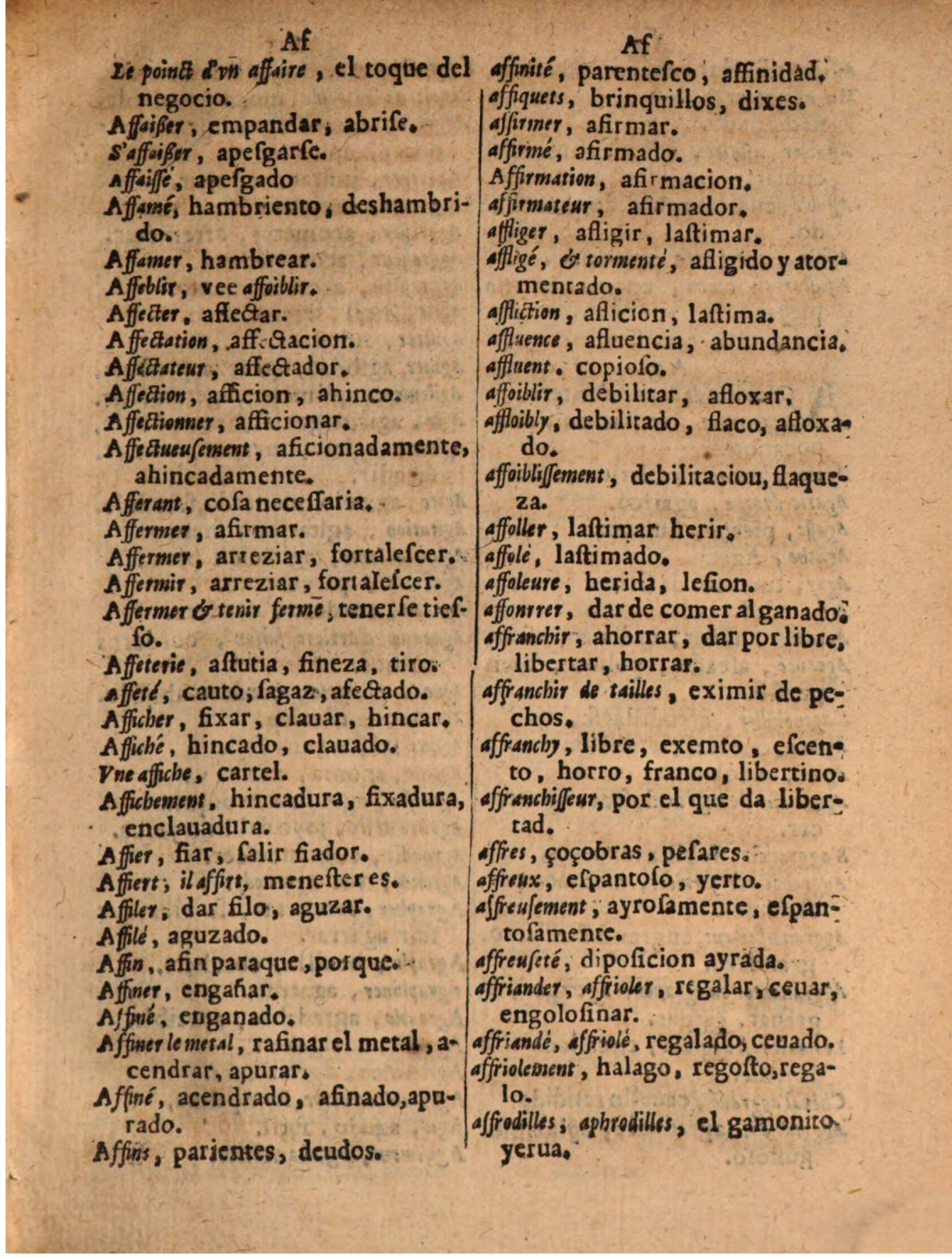 1624 - Hubert Antoine - Trésor des deux langues espagnole et française (Seconde partie) - BSB Munich
