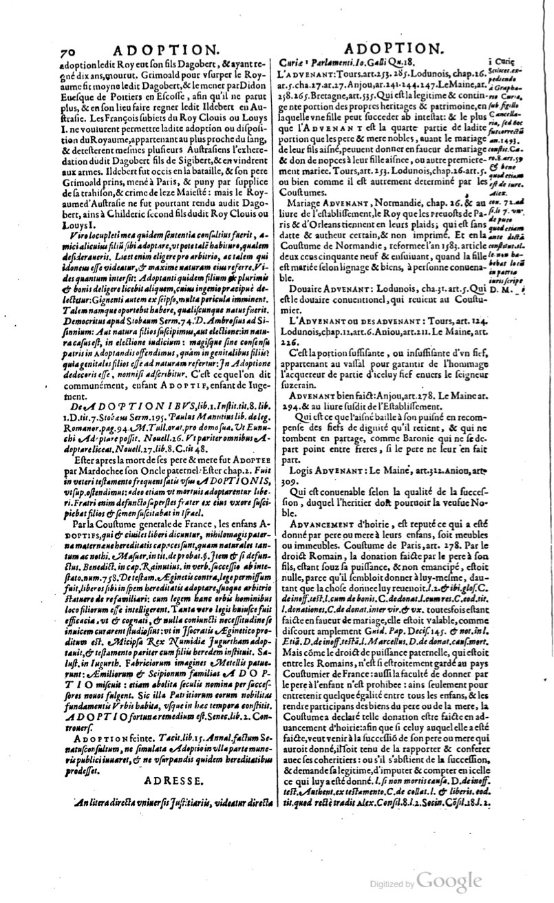 1629 - Veuve Nicolas Buon - Trésor du droit français (29620 T. 1) - BM Lyon