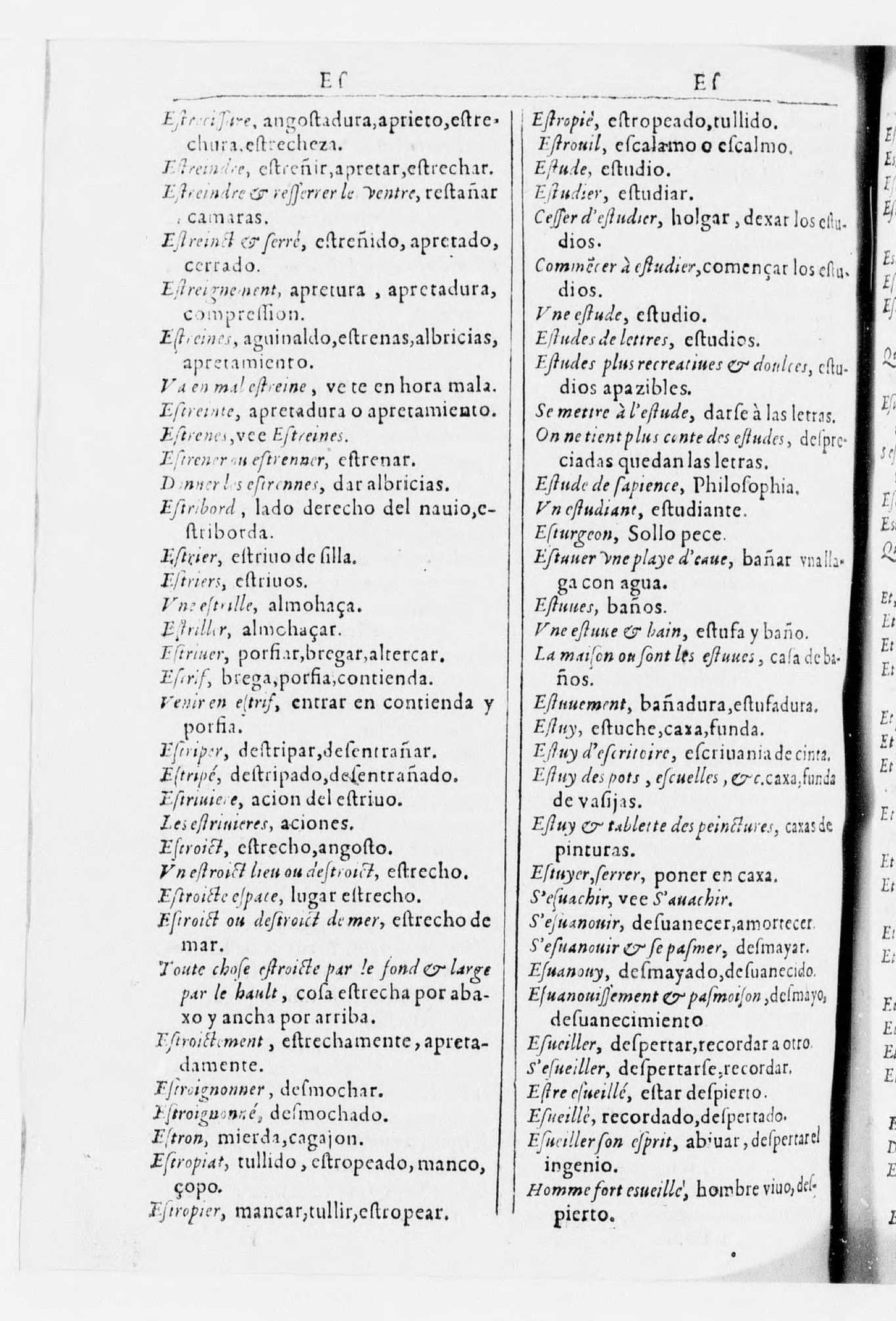 1616 - Veuve Marc Orry - Trésor des deux langues espagnole et française (Seconde partie) - BnF