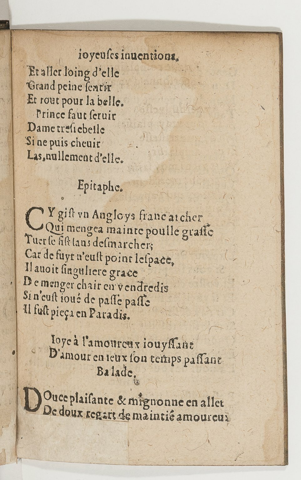 1568c. - Veuve Jean Bonfons - Trésor des joyeuses inventions du parangon de poésies - BnF Arsenal
