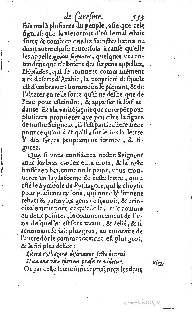 1607 - Nicolas Du Fossé - Trésor quadragésimal - T 01 - BM Lyon