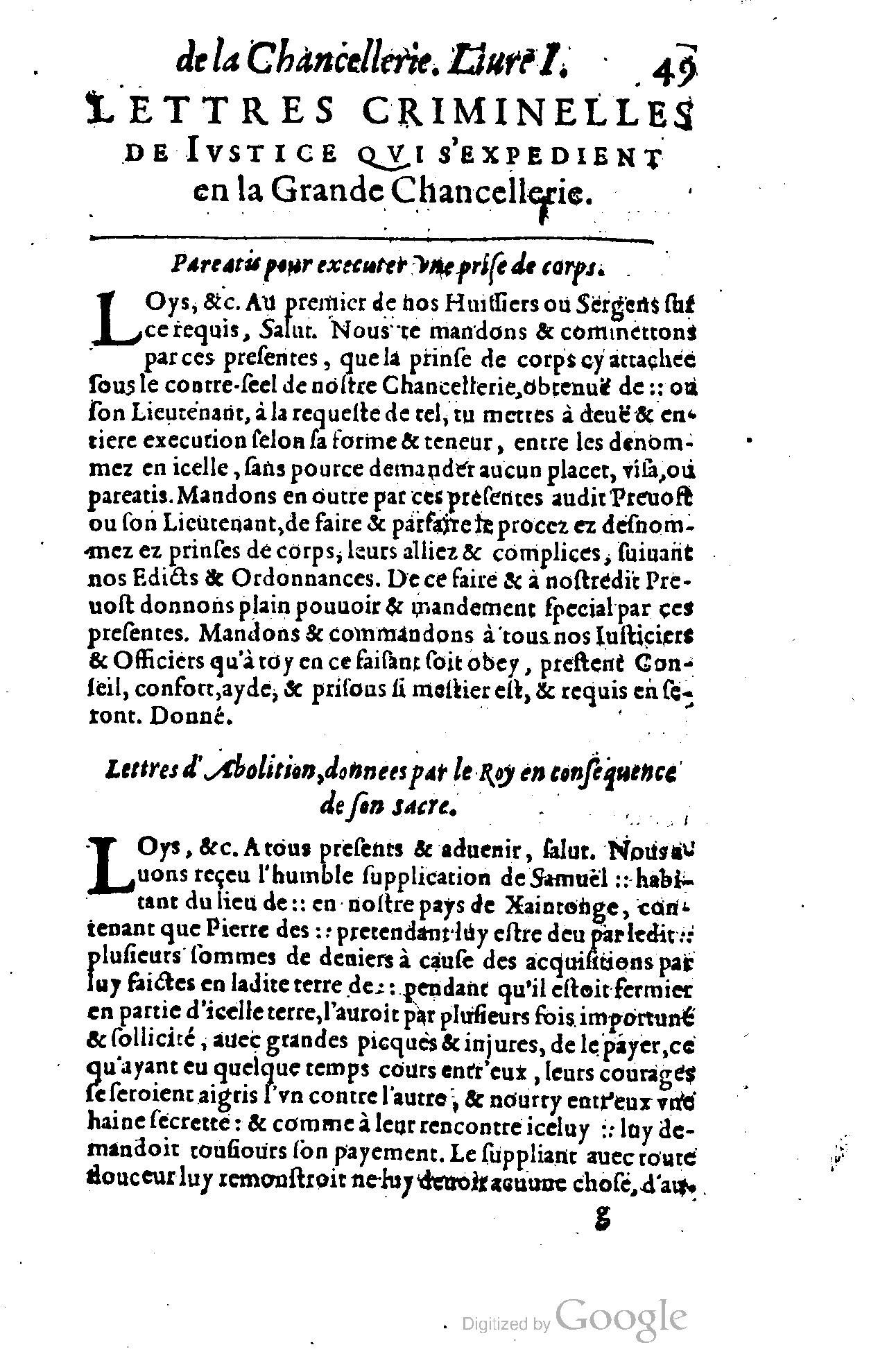 1614 - Jean Richer - Trésor du nouveau style et protocole de la chancellerie de France - BSB Munich