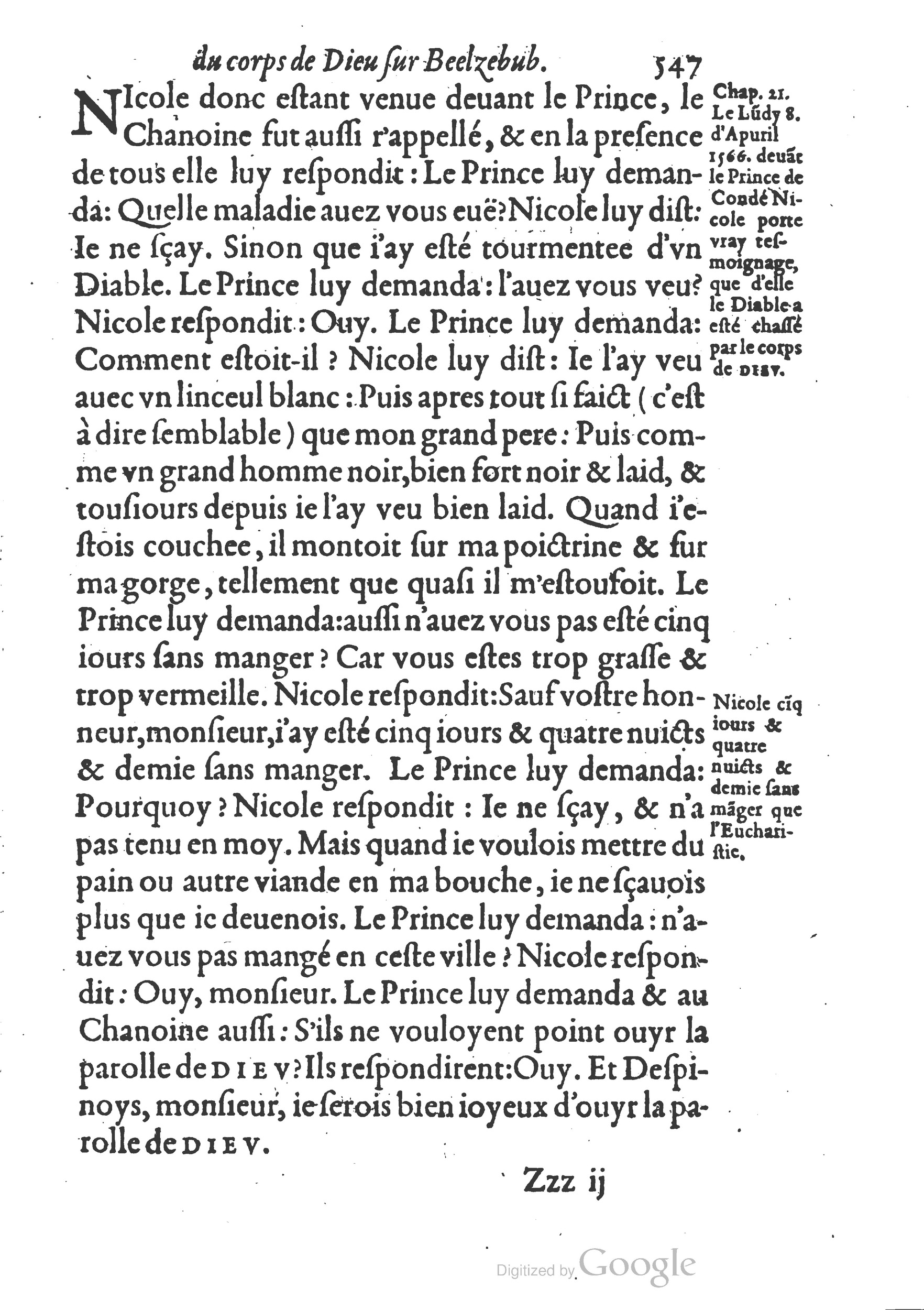 1578 - Nicolas Chesneau - Trésor et entière histoire de la triomphante victoire du corps de Dieu sur l’esprit malin - British Library