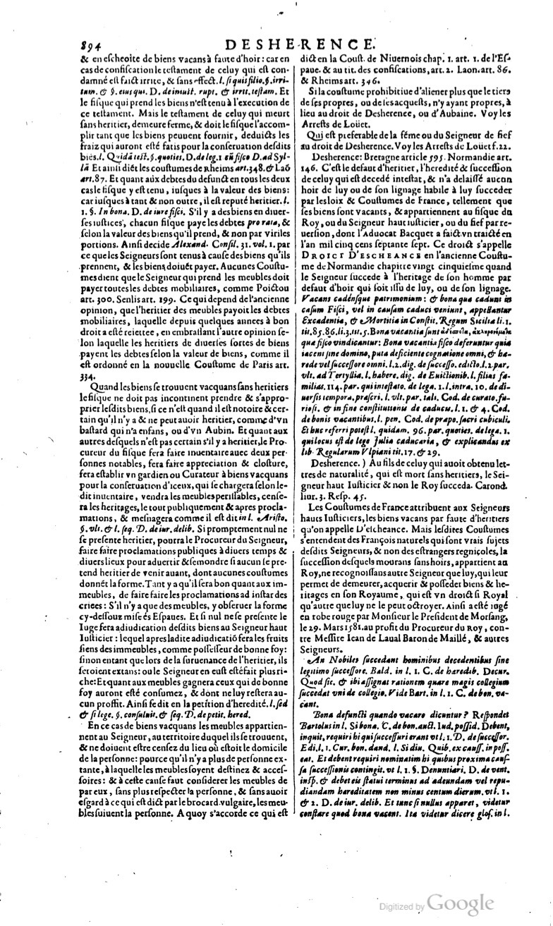 1629 - Veuve Nicolas Buon - Trésor du droit français (29620 T. 1) - BM Lyon