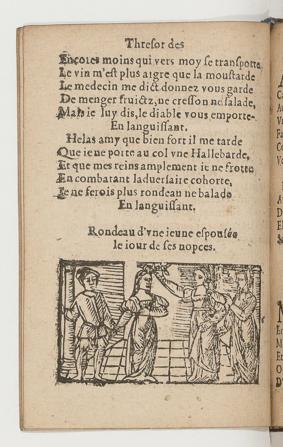 1568c. - Veuve Jean Bonfons - Trésor des joyeuses inventions du parangon de poésies - BnF Arsenal