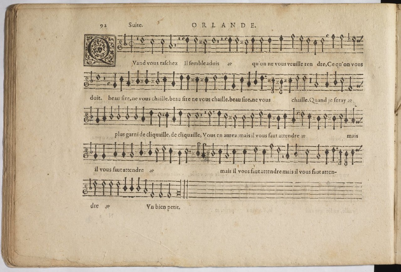 1594 - Paul Marceau - Trésor de musique d&#039;Orlande de Lassus, Superius, Bassus, Tenor, Quinta pars - BnF