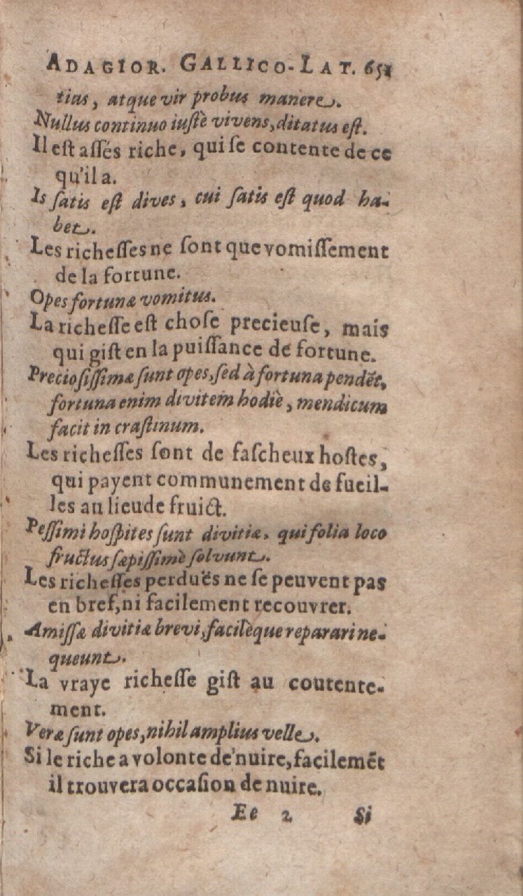1612 - Dominicus Custos - Trésor des proverbes français - Bibliopol-Olomuc 1612 - Dominicus Custos - Trésor des proverbes français - Bibliopol-Olomuc