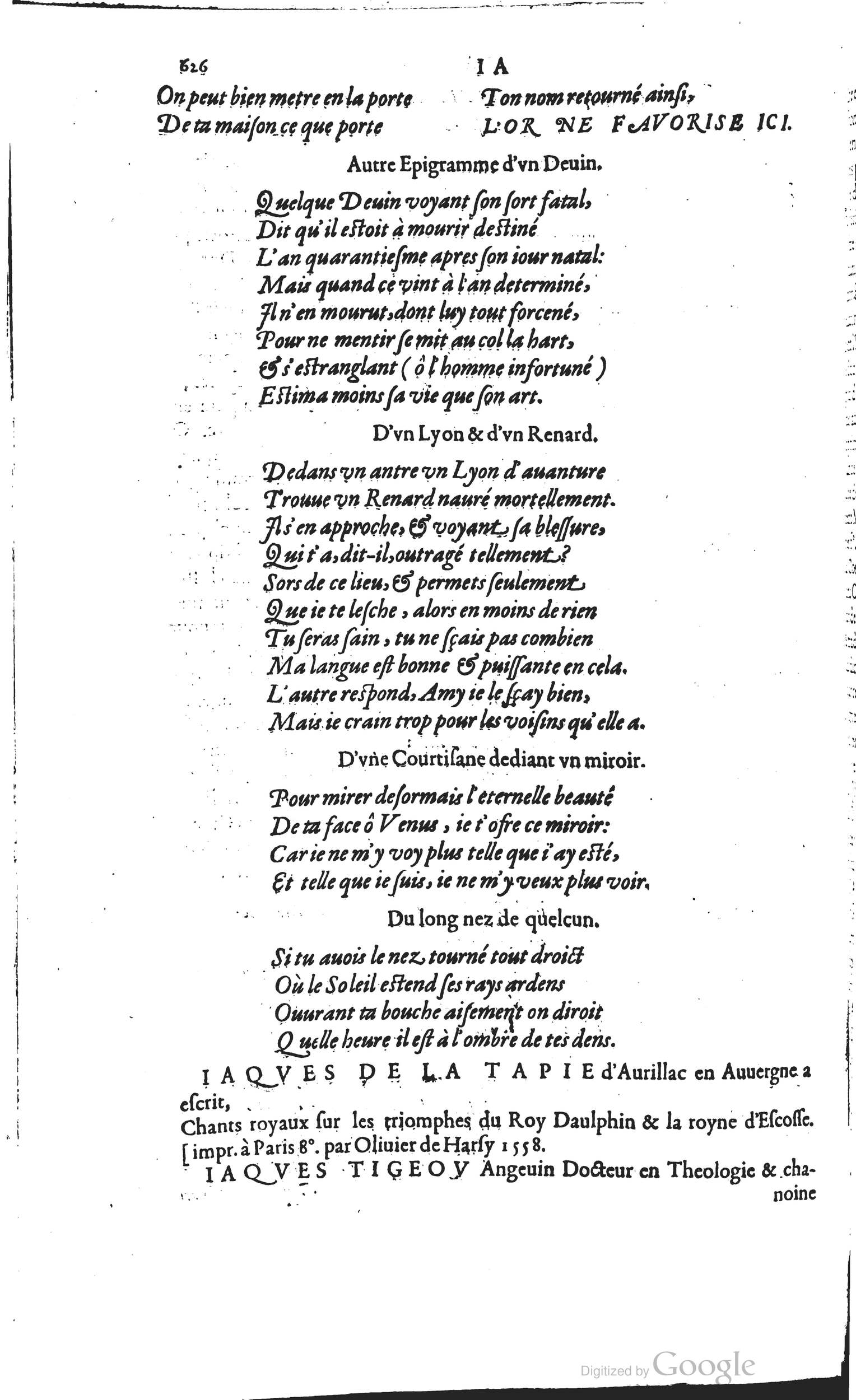 1585 - Barthélemy Honorat - Bibliothèques françaises - BSB Munich