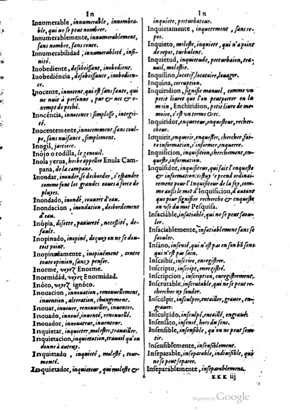 1621 - Adrian Tiffaine - Trésor des deux langues espagnole et française - BM Lyon