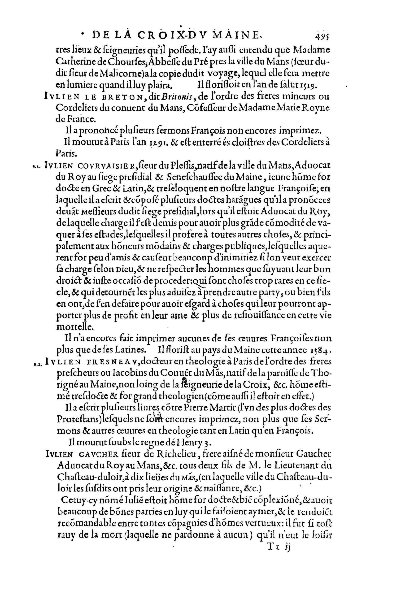 1584 - Abel L&#039;Angelier - Bibliothèques françaises - BnF