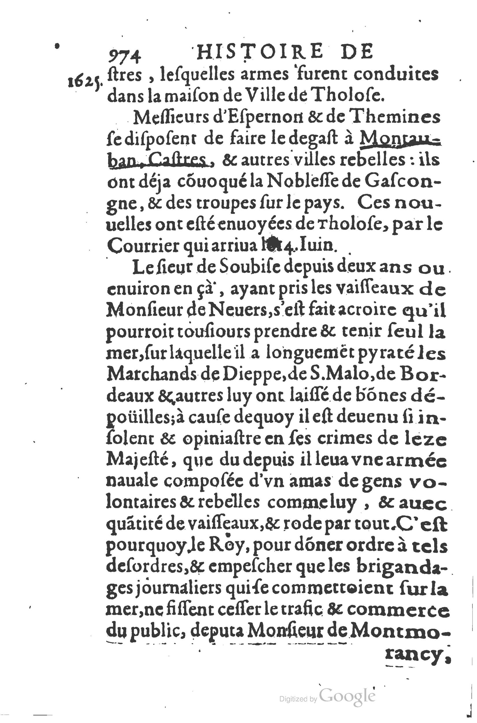 1626 - Joseph Bouillerot - Trésor de l’histoire générale de notre temps - BSB Munich