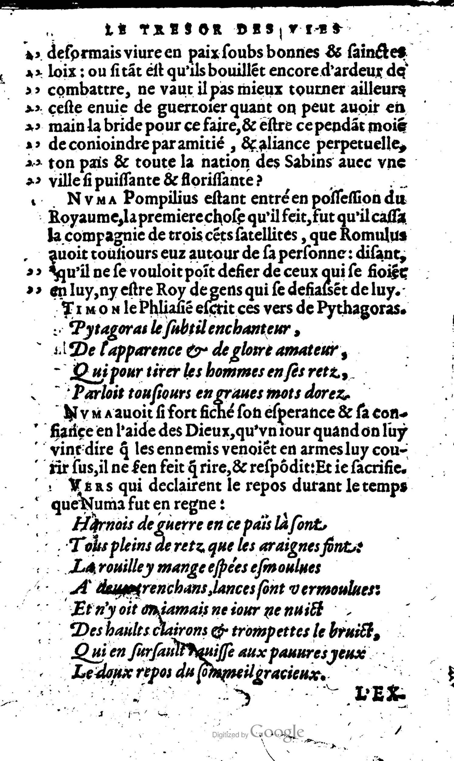 1568 - Willem Silvius - Trésor des vies de Plutarque - Anvers Plantin-Moretus