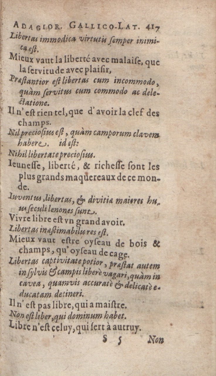 1612 - Dominicus Custos - Trésor des proverbes français  - Bibliopol-Olomuc