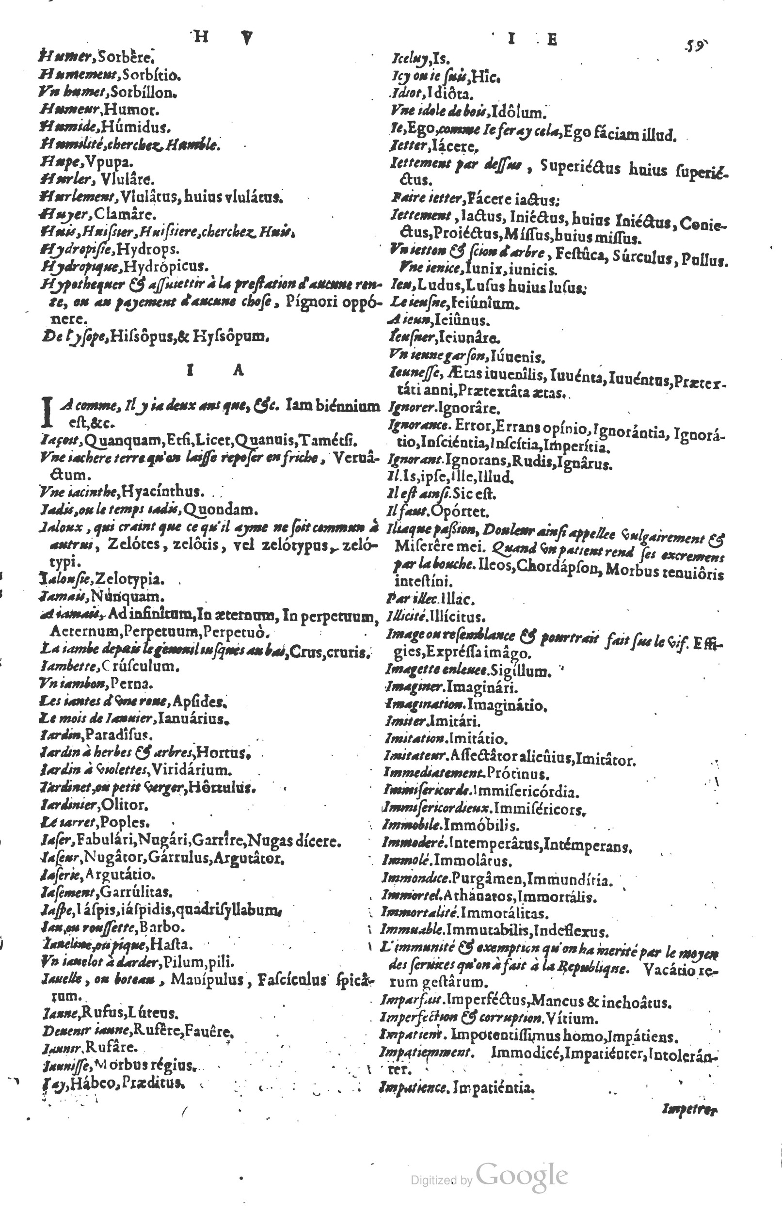 1578 - Louis Cloquemin - Trésor des mots et traits français - BSB Munich