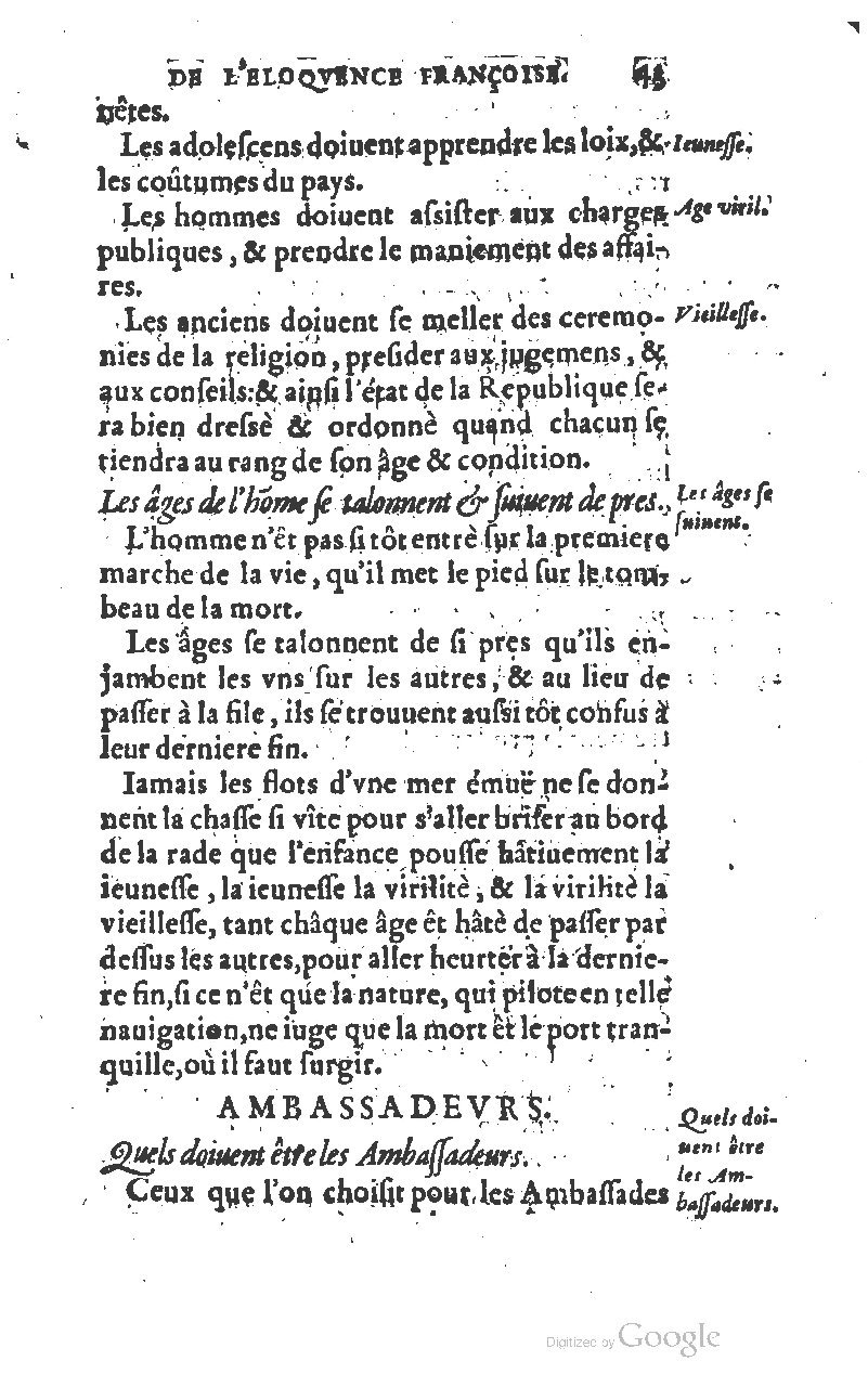 1610 - Louis Coste - Trésor de l’éloquence française (Seconde partie) - BM Lyon