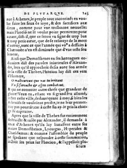 1574 - Benoît Rigaud - Trésor des vies de Plutarque - Avignon