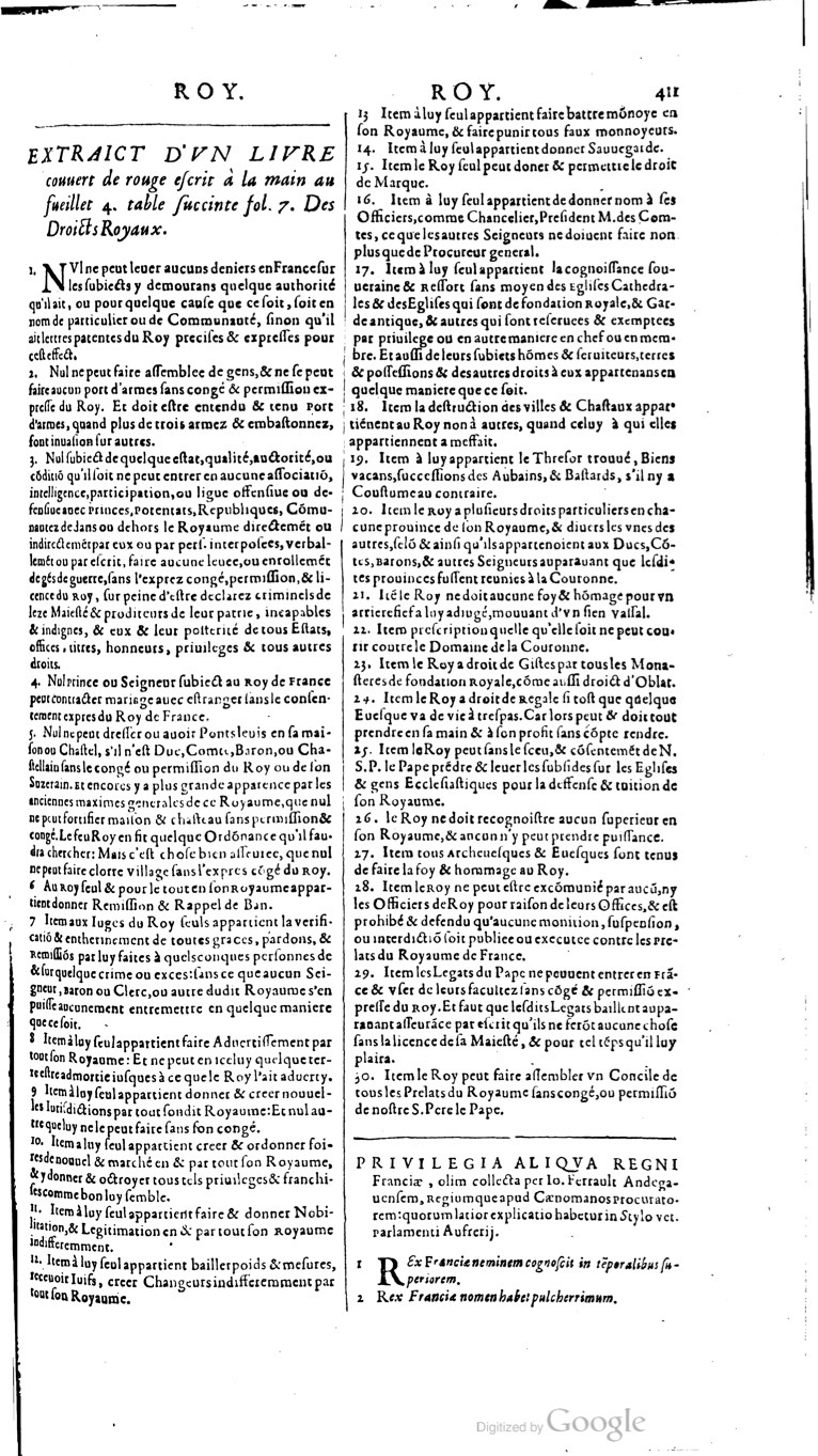 1629 - Veuve Nicolas Buon - Trésor du droit français (21754 T. 3) - BM Lyon