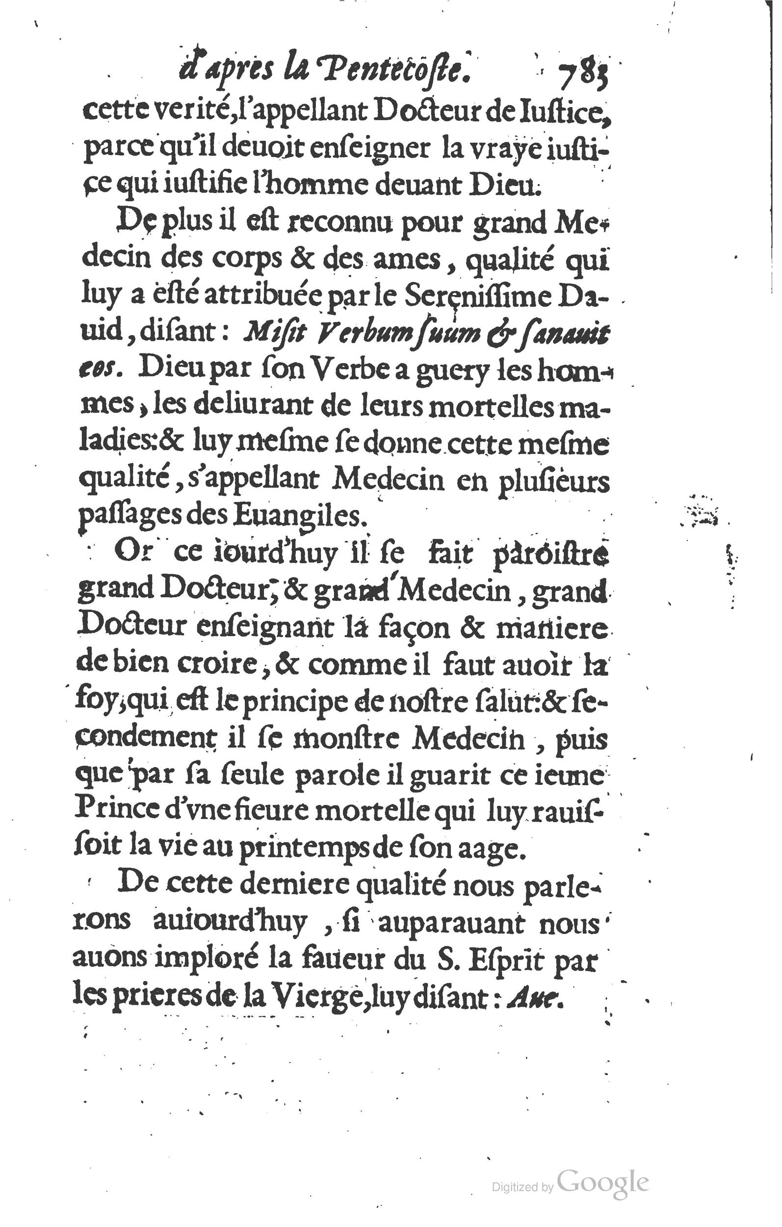 1629 - Manassés de Préaulx - Sermons ou Trésors de la piété chrétienne - BM Lyon