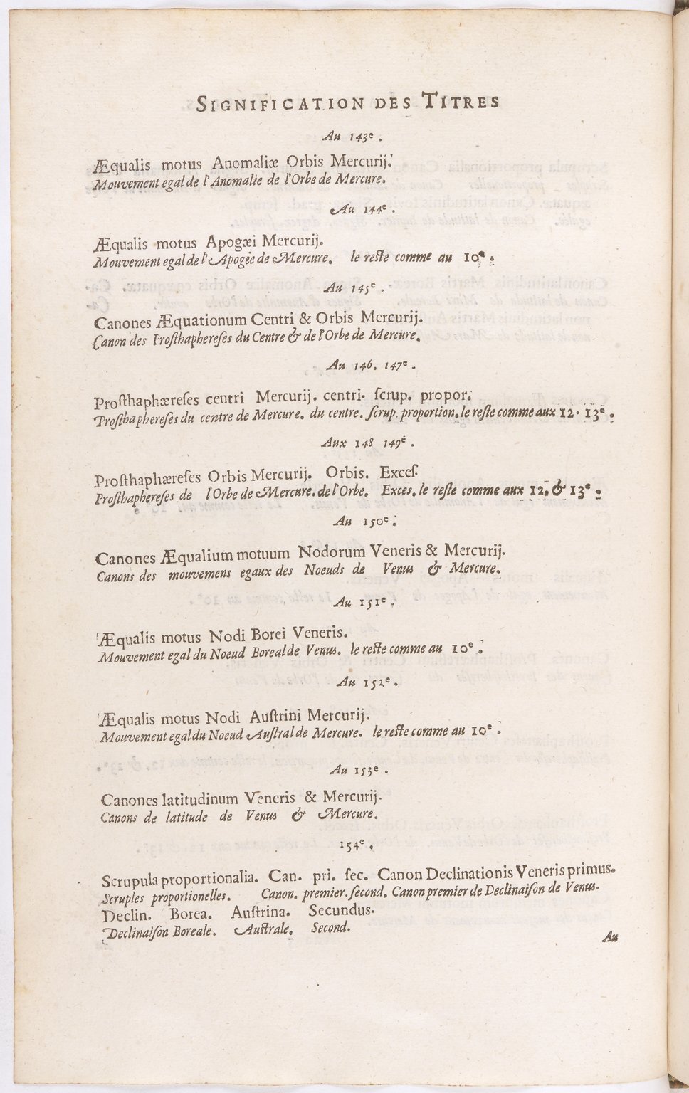 1634 - Zacharie Roman - Les Tables perpétuelles - BnF Arsenal