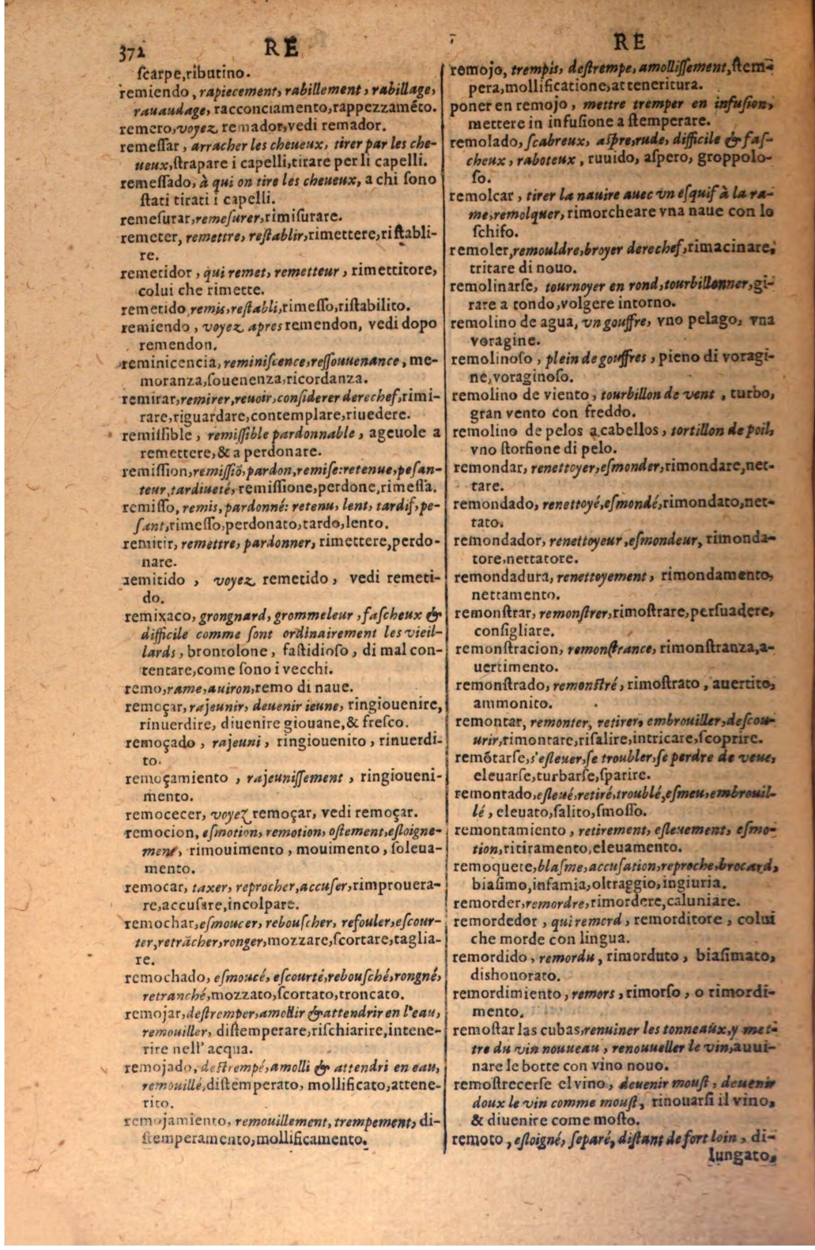 1606 - Samuel Crespin - Thresor des trois langues, francoise, italiene et espagnolle - BSB Munich