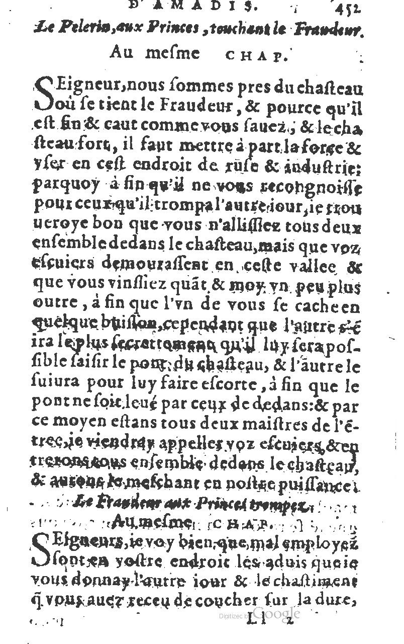 1582 - Jean Huguetan - Trésor des Amadis T. 1 - BM Lyon