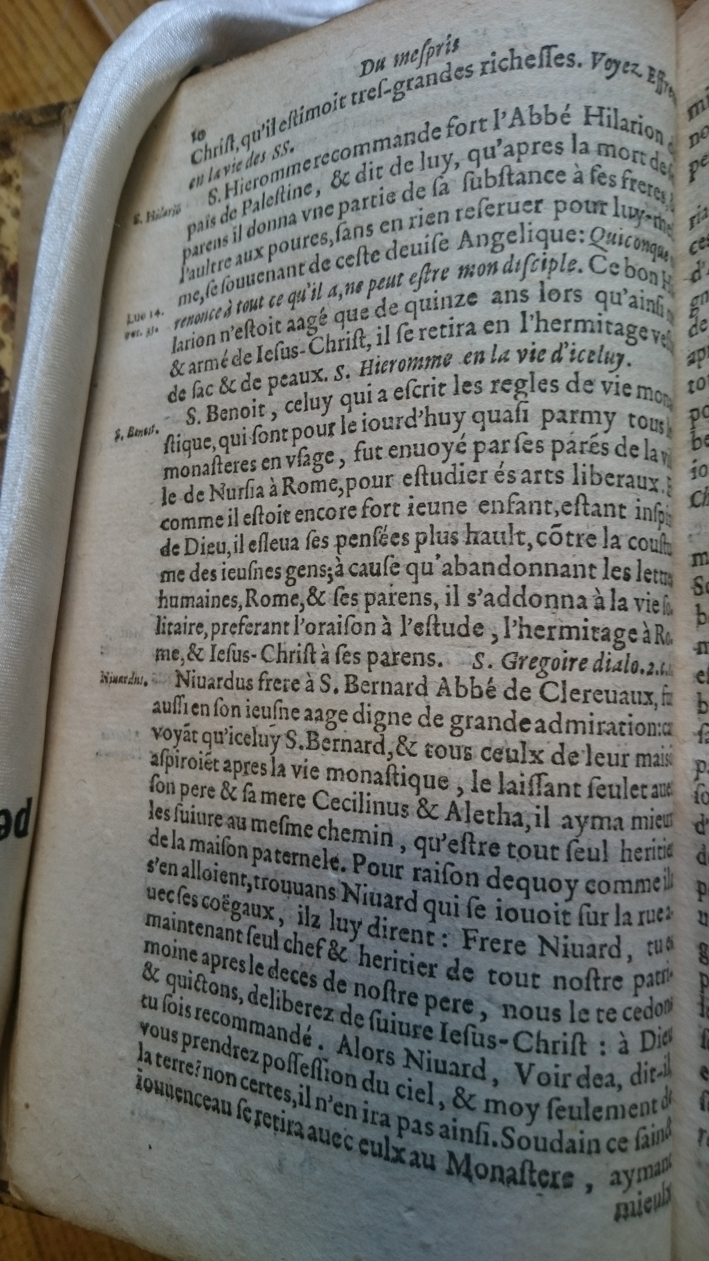 1599 - Balthazar Bellère - Trésor des faits et dits mémorables des hommes saints et illustres - Douai Quincy