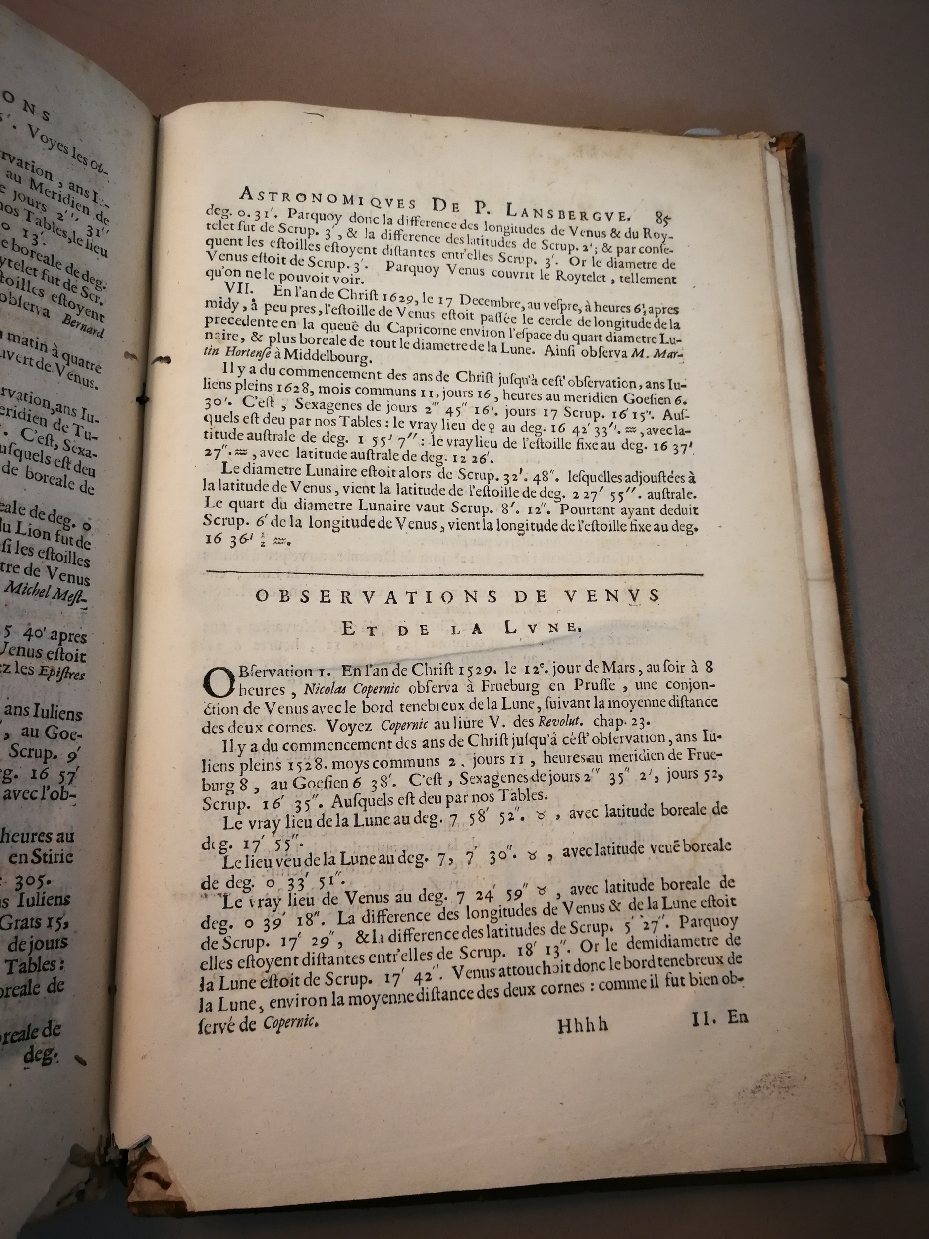 1633 - Zacharie Roman - Trésor d’observations astronomiques - BM Marseille